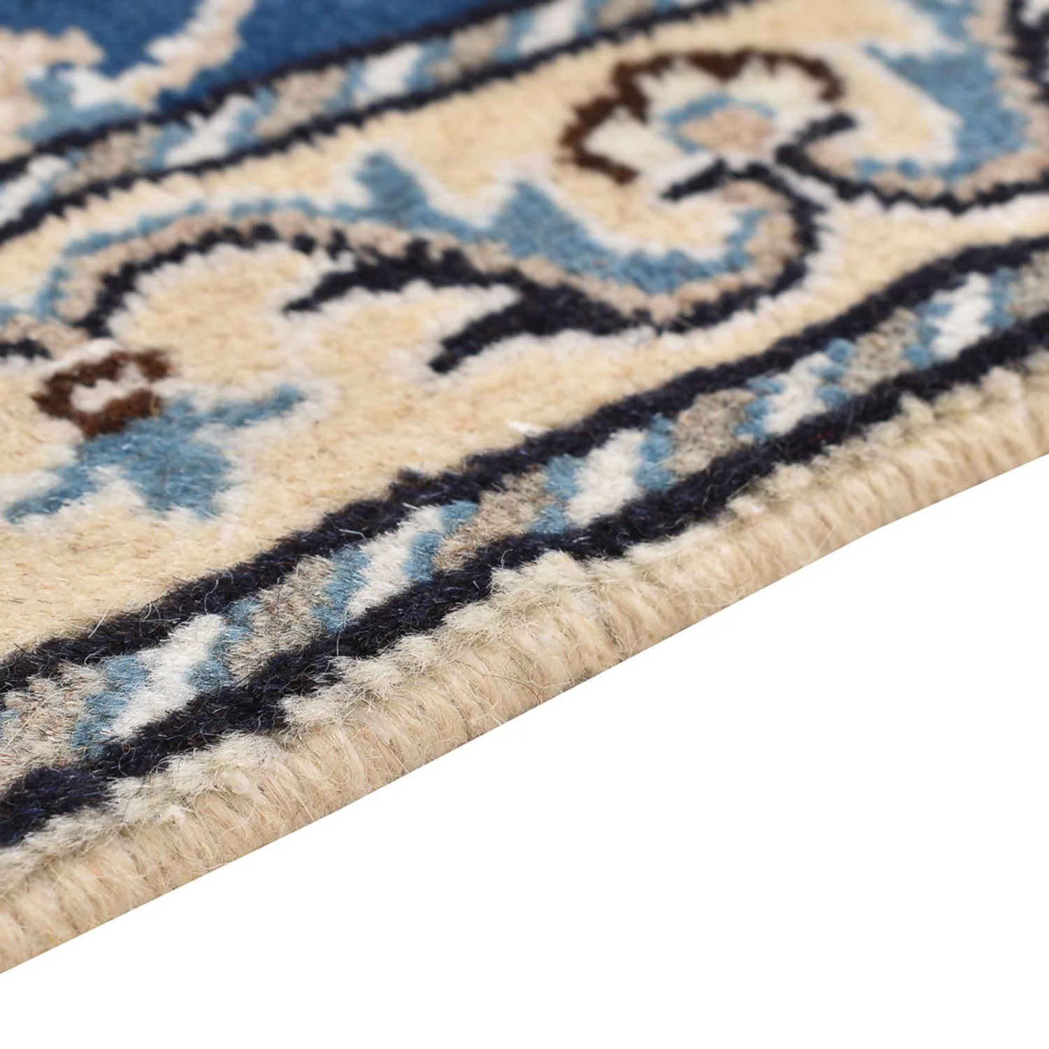 Perserteppich - Nain - 88 x 60 cm - blau - Image 3
