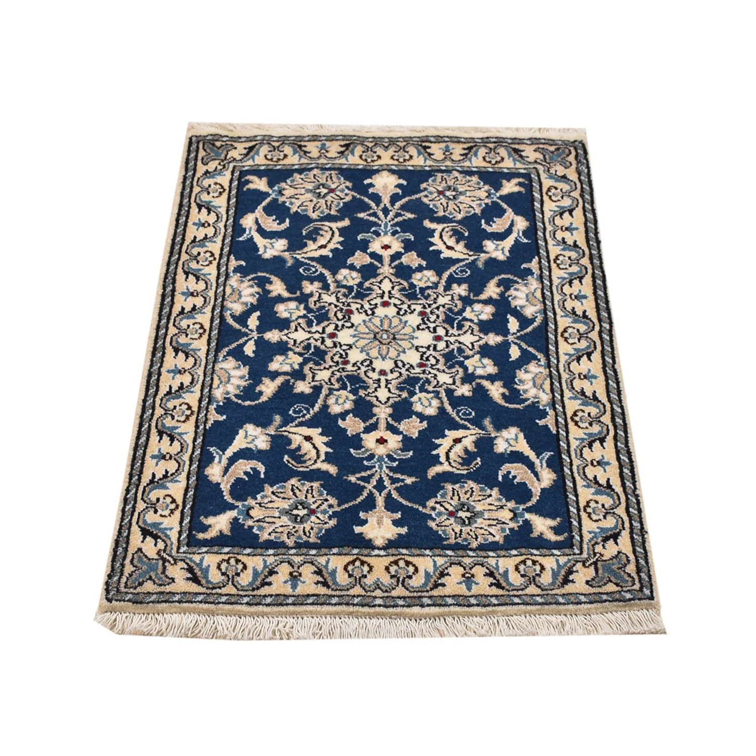 Perserteppich - Nain - 88 x 60 cm - blau - Image 4