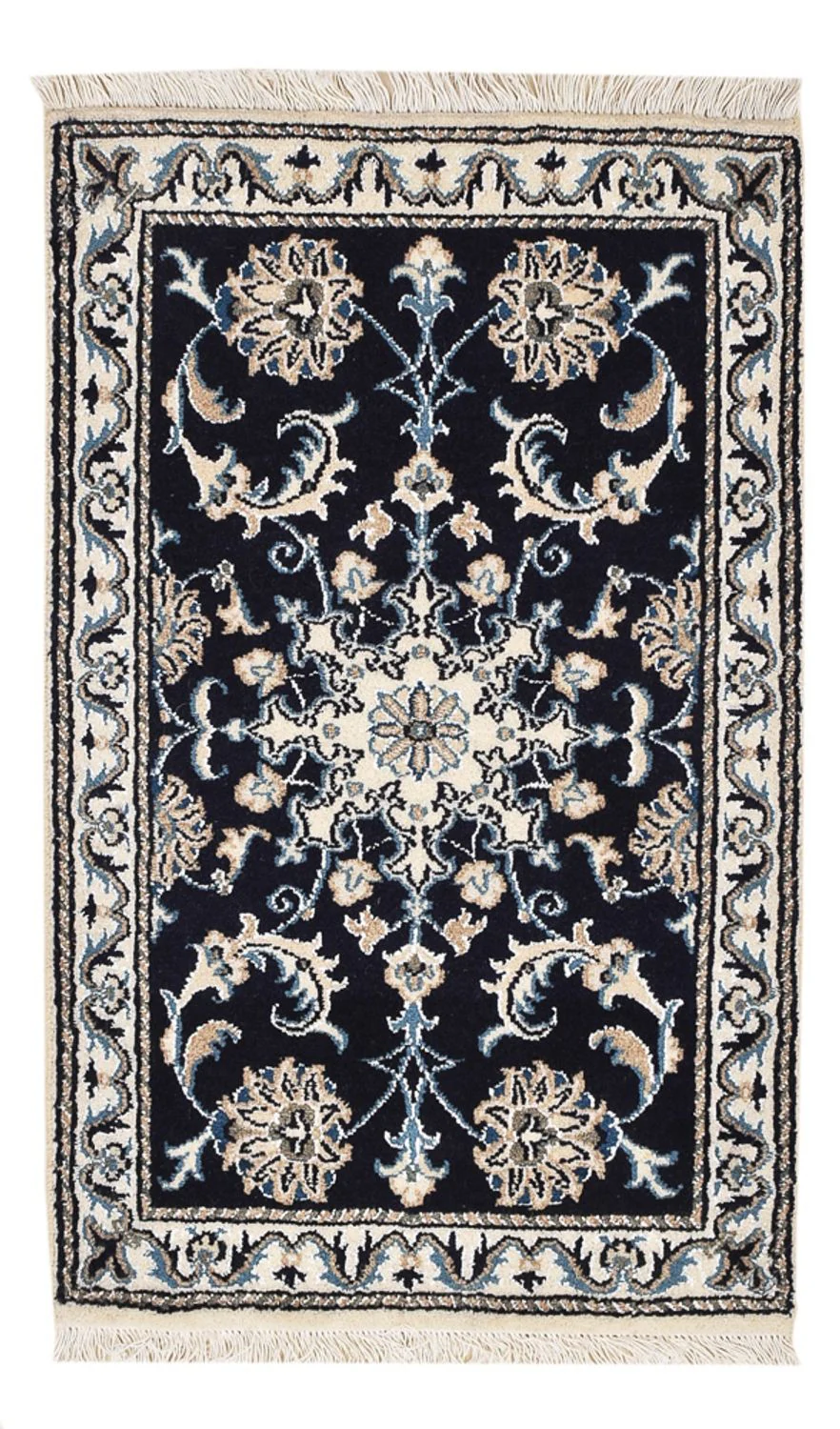 Perserteppich - Nain - 90 x 55 cm - dunkelblau