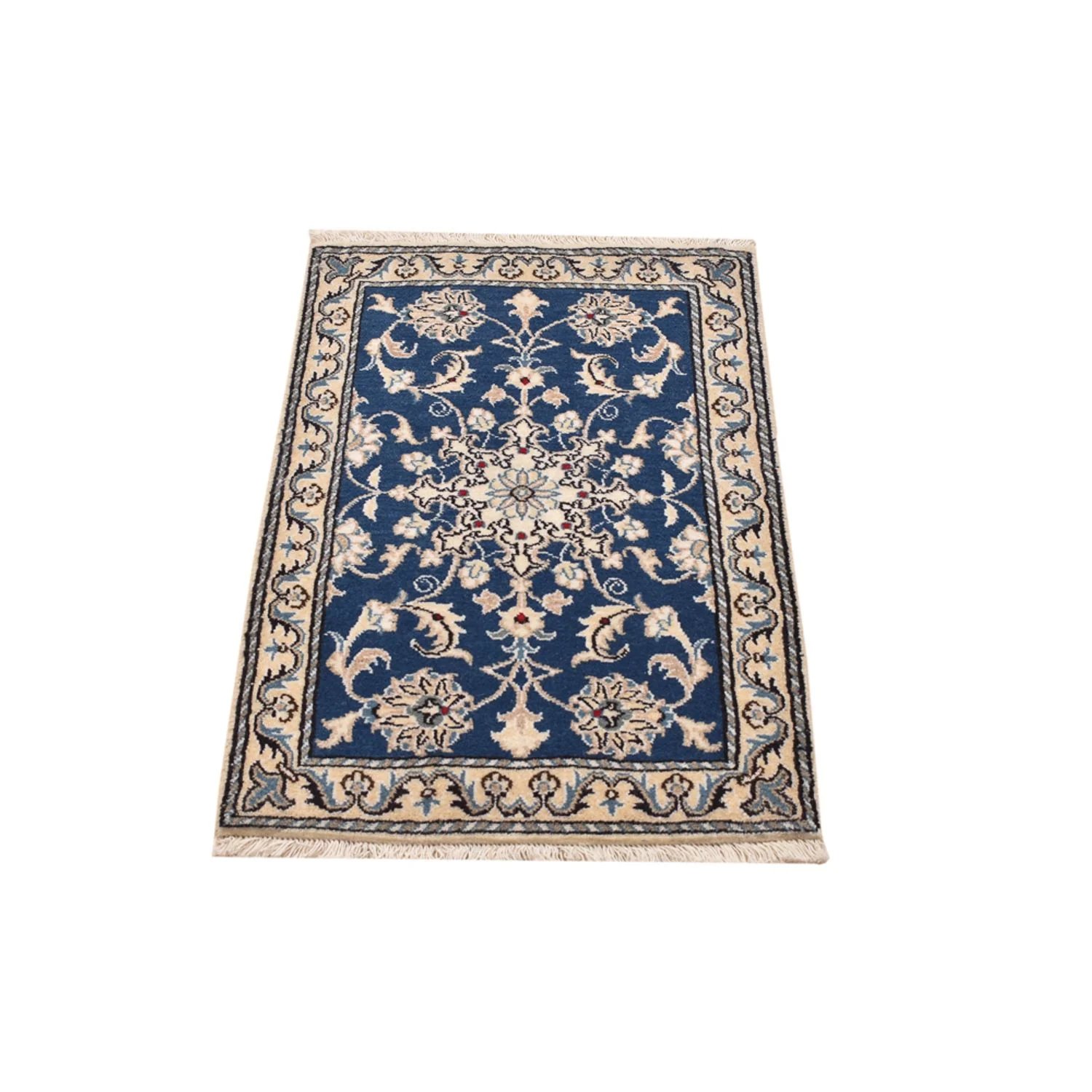 Perserteppich - Nain - 90 x 56 cm - blau - Image 4