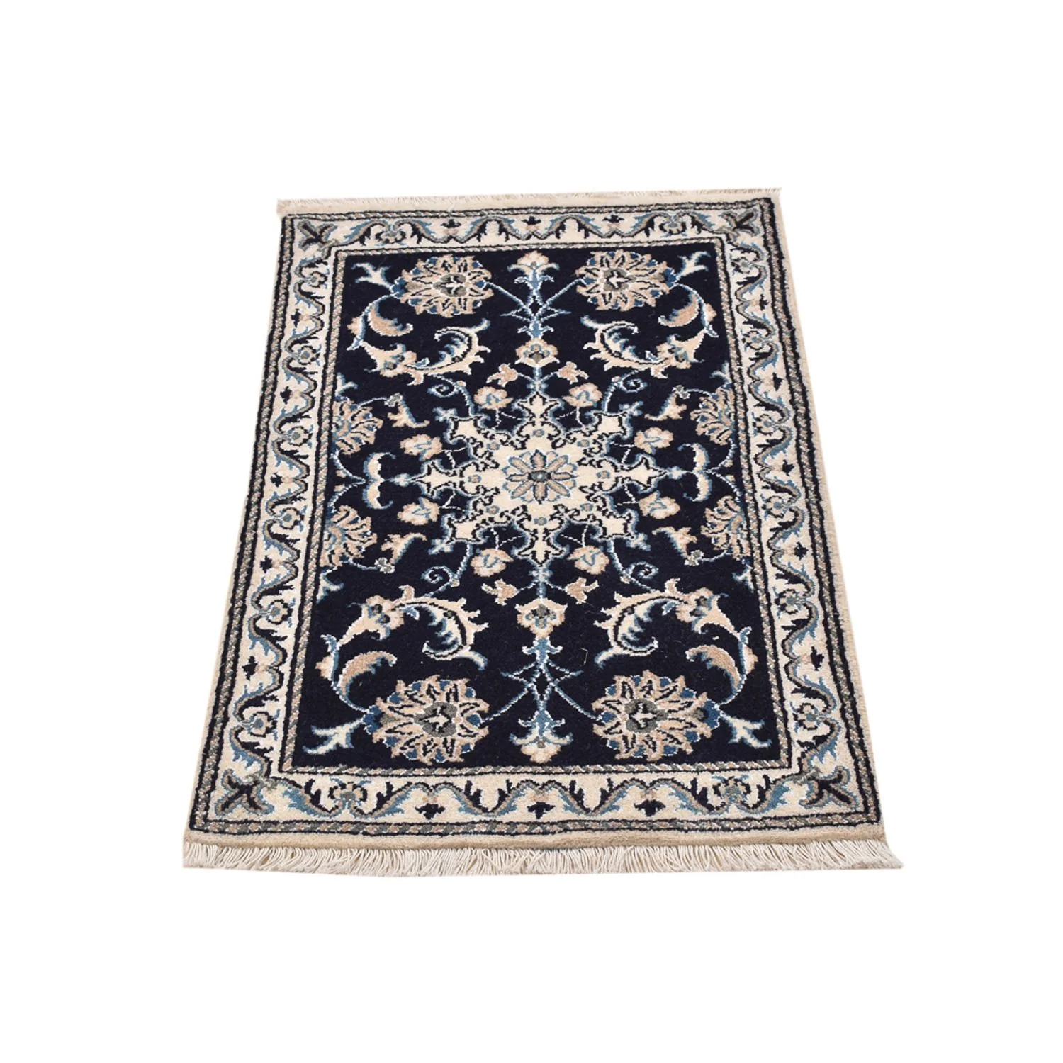 Perserteppich - Nain - 90 x 57 cm - dunkelblau - Image 4