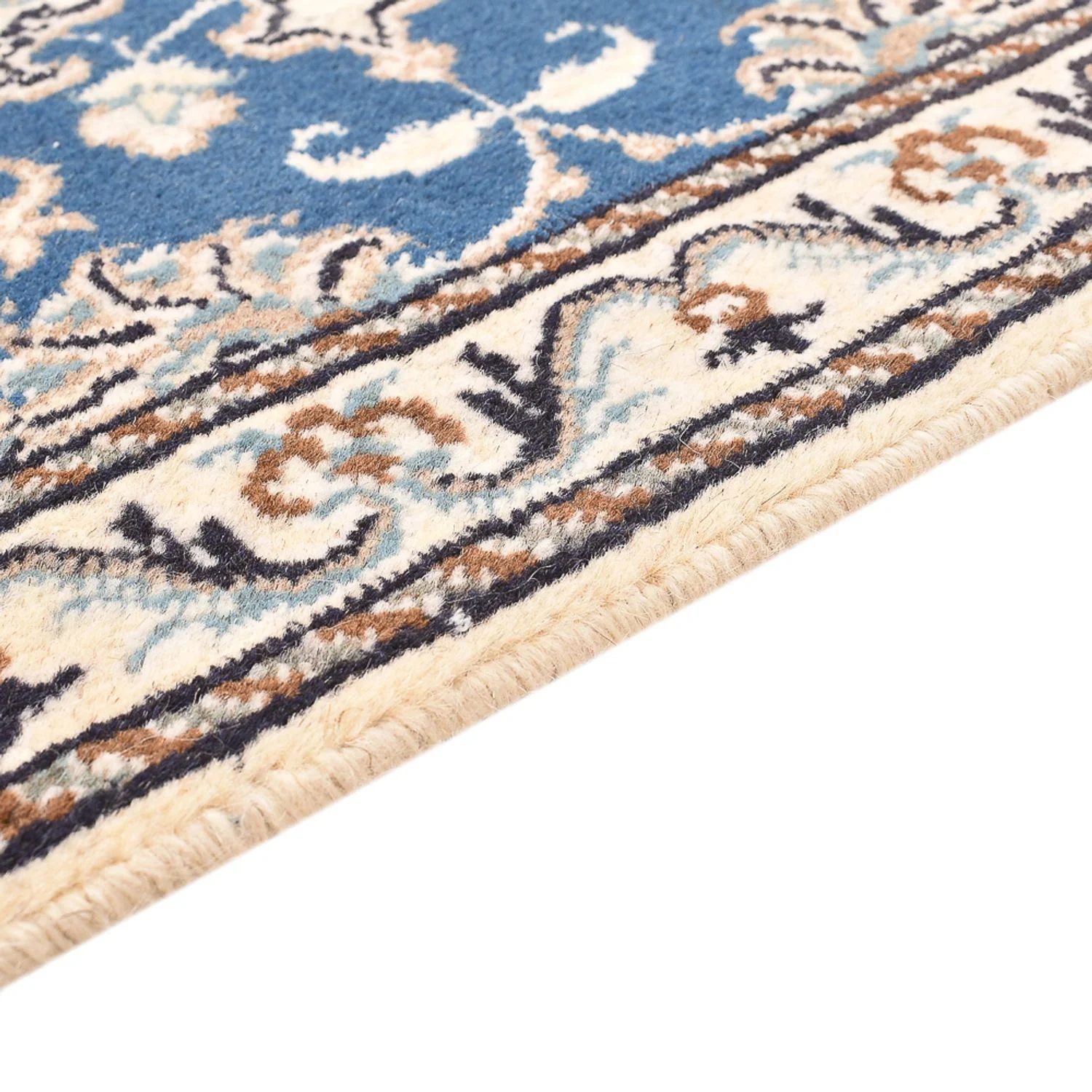 Perserteppich - Nain - 90 x 58 cm - blau - Image 3