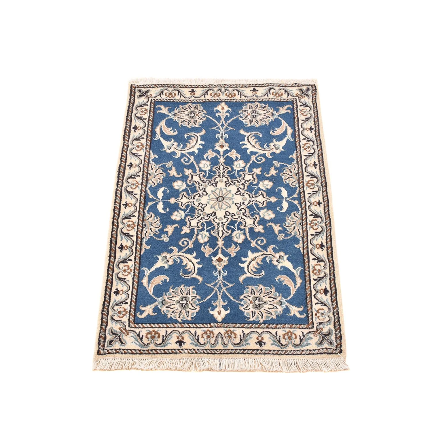 Perserteppich - Nain - 90 x 58 cm - blau - Image 4