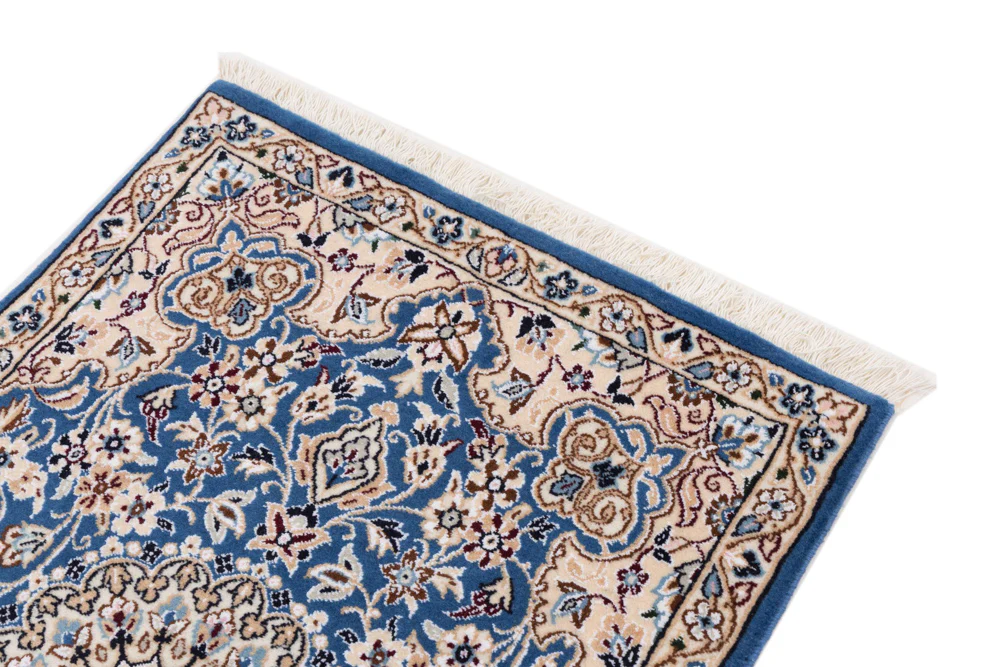 Perserteppich - Nain - 90 x 60 cm - blau - Image 4