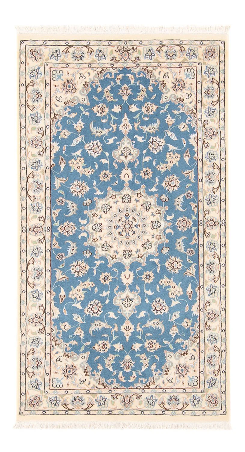 Perserteppich - Nain - Premium - 138 x 76 cm - hellblau