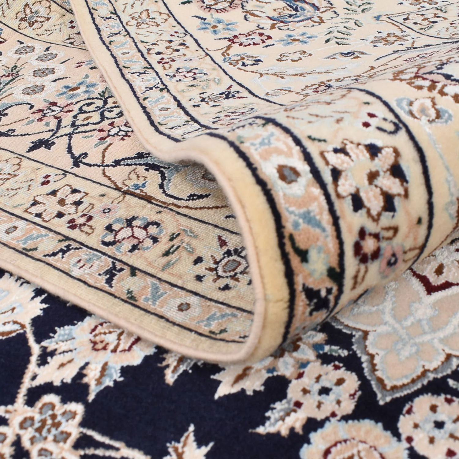 Perserteppich - Nain - Premium - 240 x 161 cm - dunkelblau - Image 4