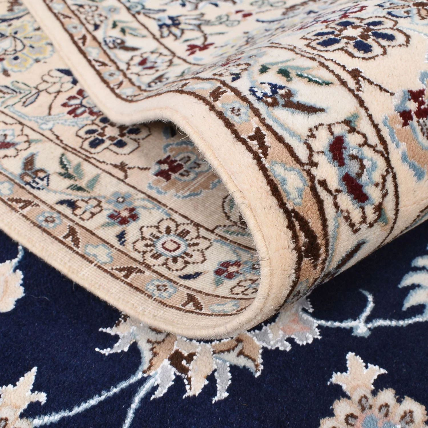 Perserteppich - Nain - Premium - 245 x 165 cm - dunkelblau - Image 4