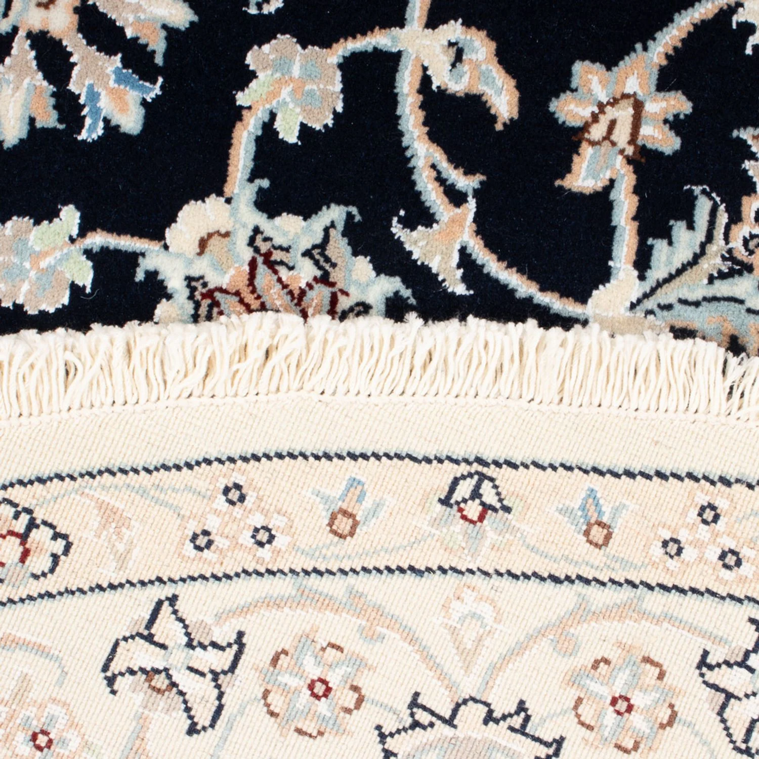 Perserteppich - Nain - Premium rund - 150 x 150 cm - dunkelblau - Image 4