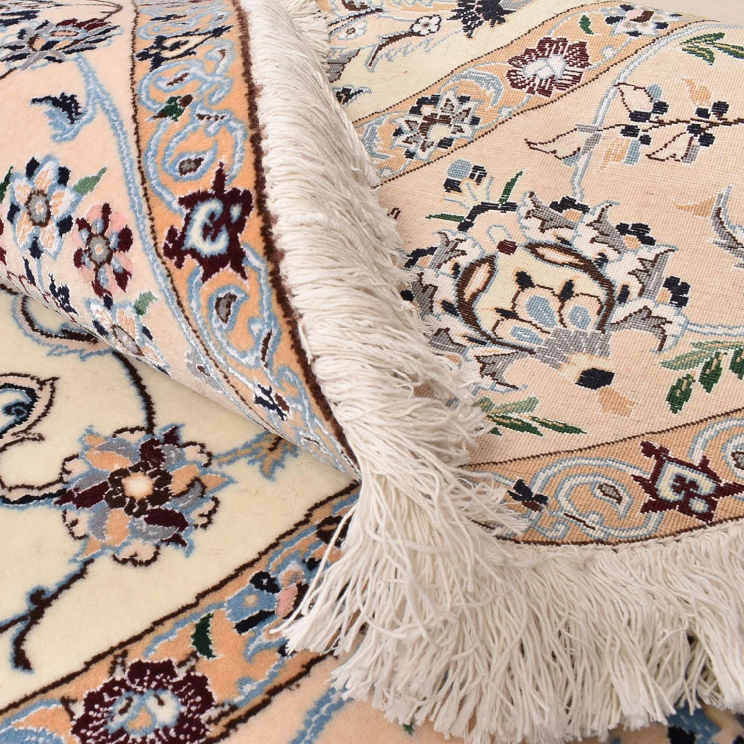 Perserteppich - Nain - Premium rund  - 252 x 252 cm - creme - Image 3