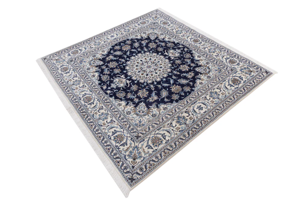 Perserteppich - Nain quadratisch - 196 x 192 cm - dunkelblau - Image 3