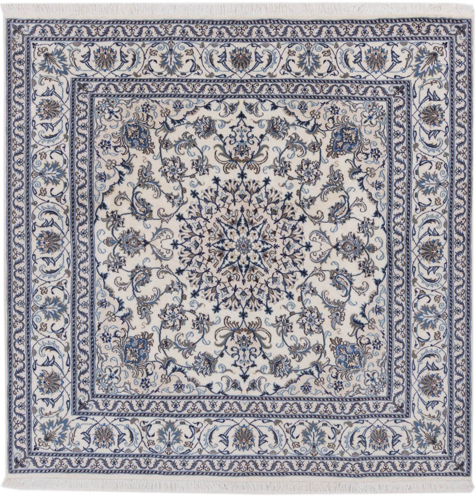 Perserteppich - Nain quadratisch - 197 x 197 cm - creme