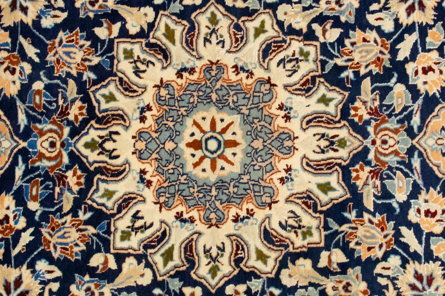 Perserteppich - Nain - Royal 143 x 92 cm - dunkelblau - Image 2