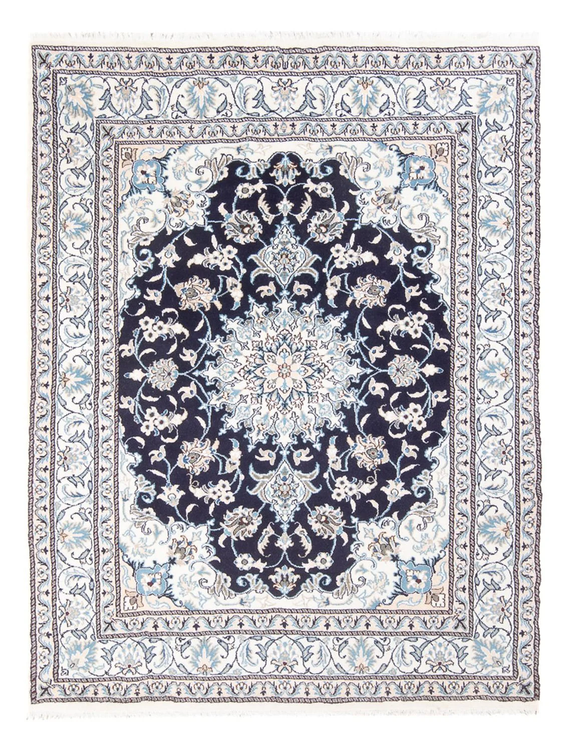 Perserteppich - Nain - Royal - 198 x 147 cm - dunkelblau