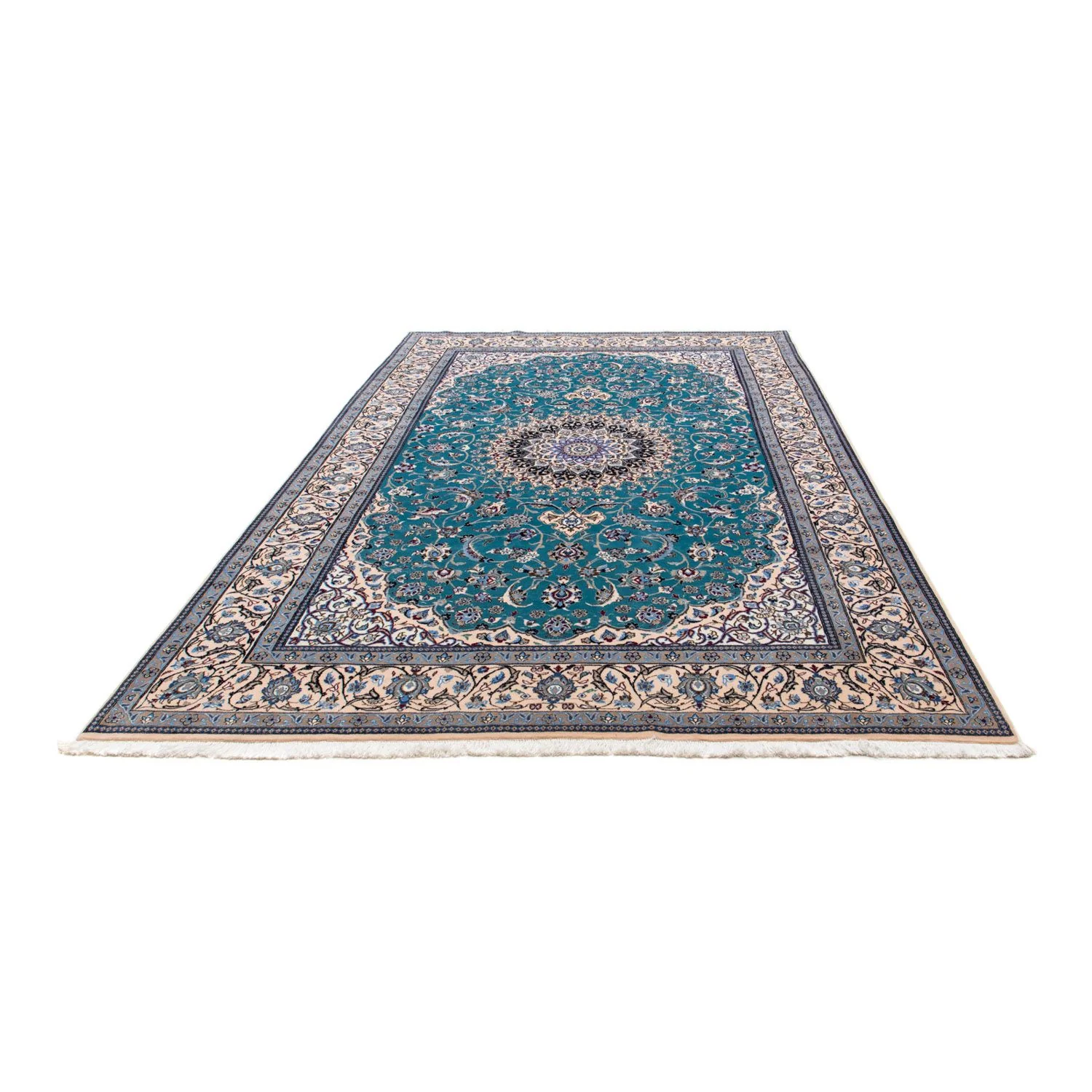 Perserteppich - Nain - Royal 305 x 201 cm - seeblau - Image 5