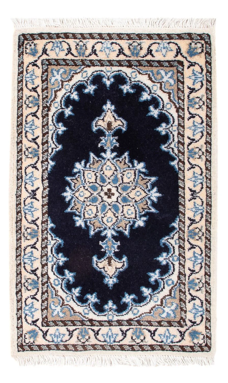 Perserteppich - Nain - Royal - 60 x 40 cm - dunkelblau