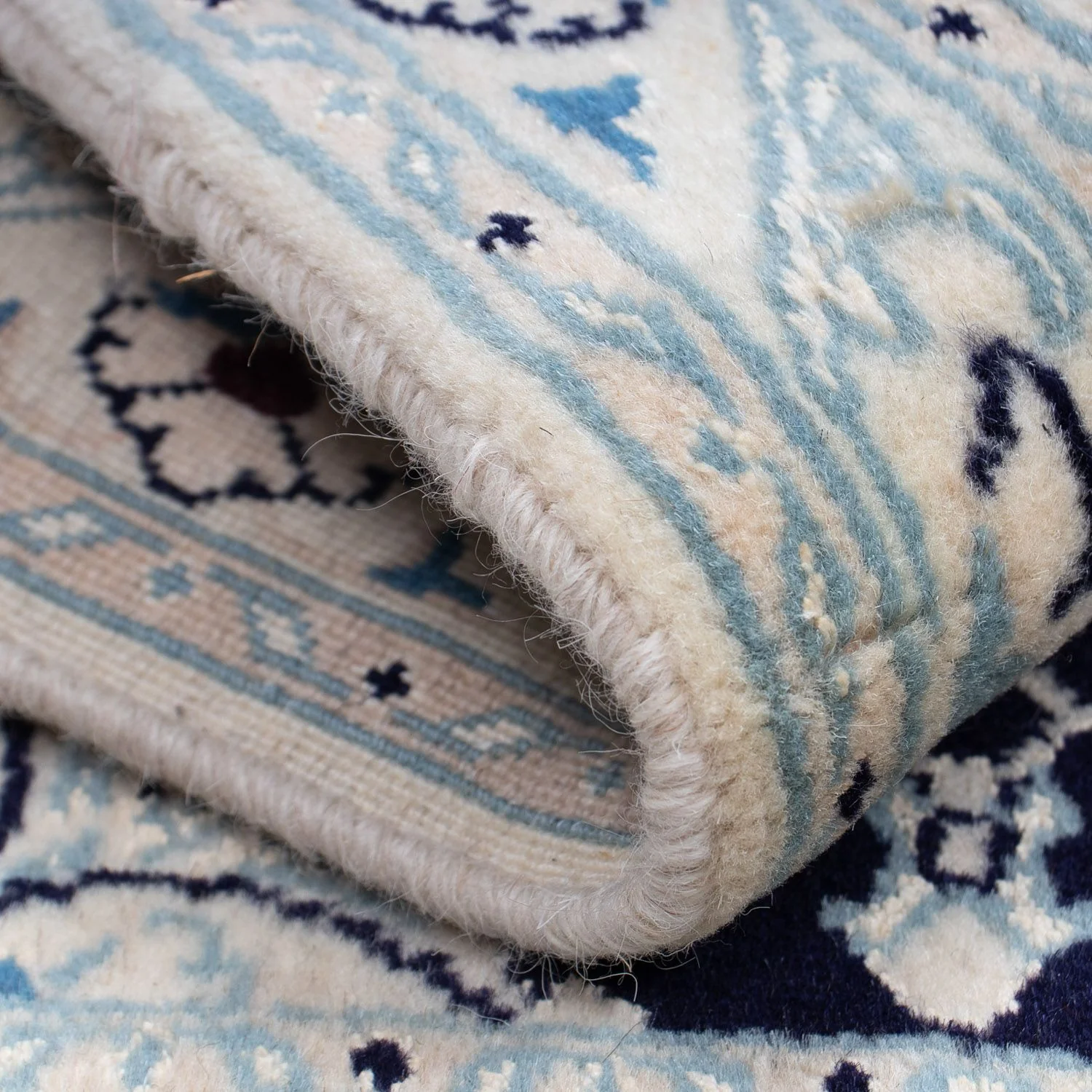 Perserteppich - Nain - Royal 87 x 60 cm - dunkelblau - Image 4