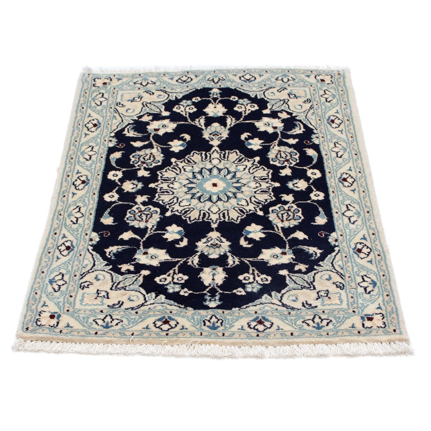 Perserteppich - Nain - Royal 87 x 60 cm - dunkelblau - Image 5