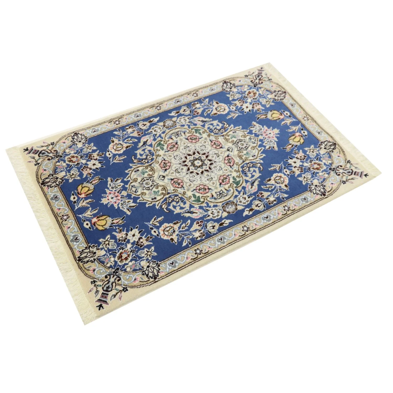 Perserteppich - Nain - Royal - 90 x 60 cm - blau - Image 4