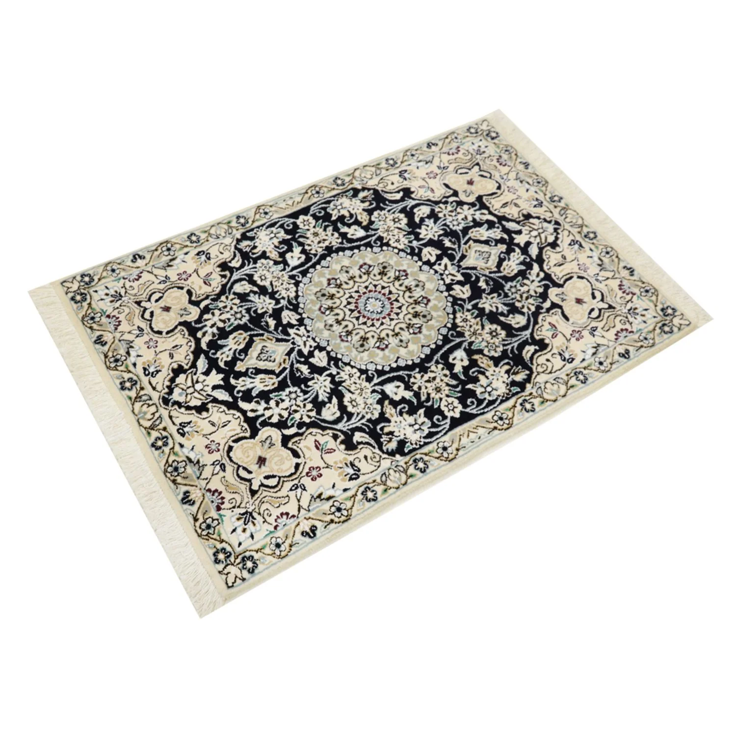 Perserteppich - Nain - Royal - 90 x 60 cm - dunkelblau - Image 4
