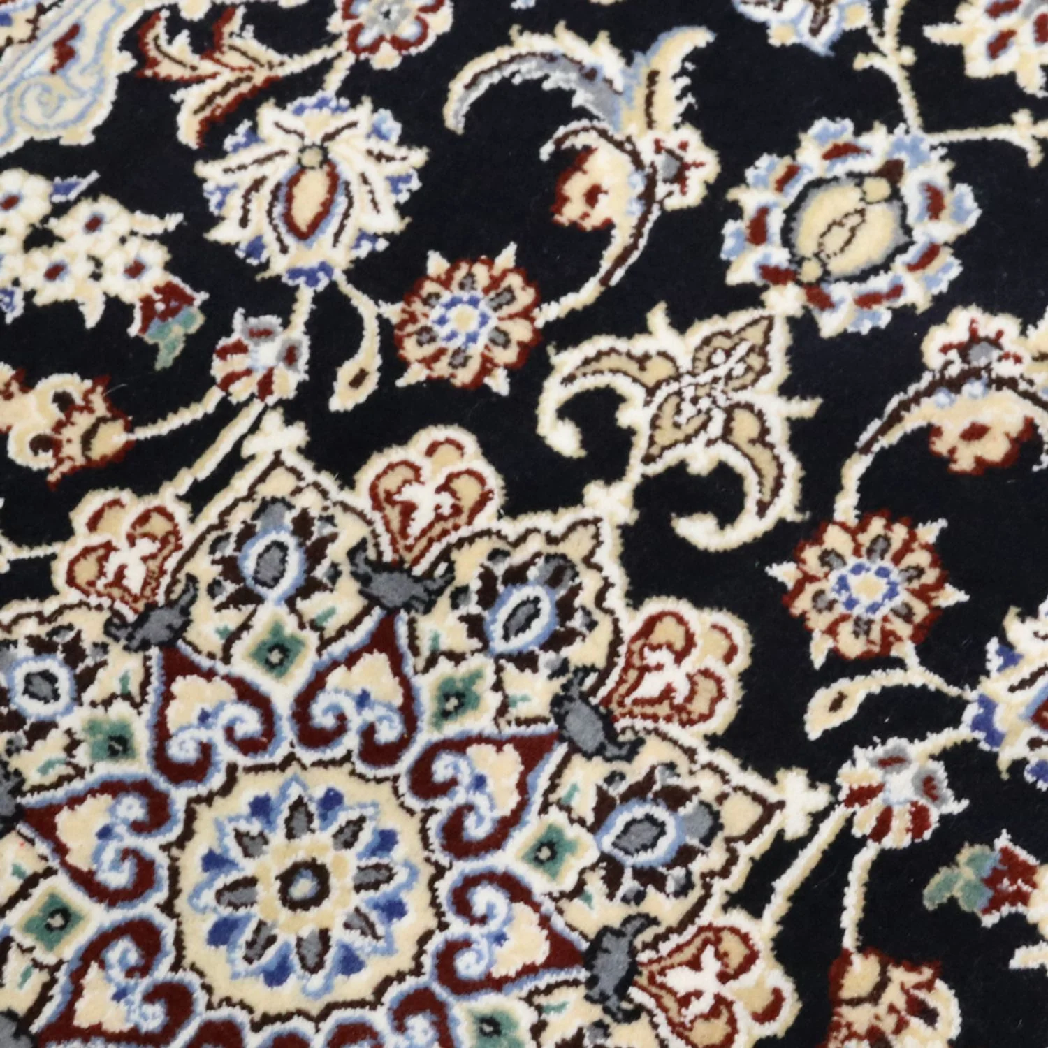 Perserteppich - Nain - Royal - 90 x 60 cm - dunkelblau - Image 2
