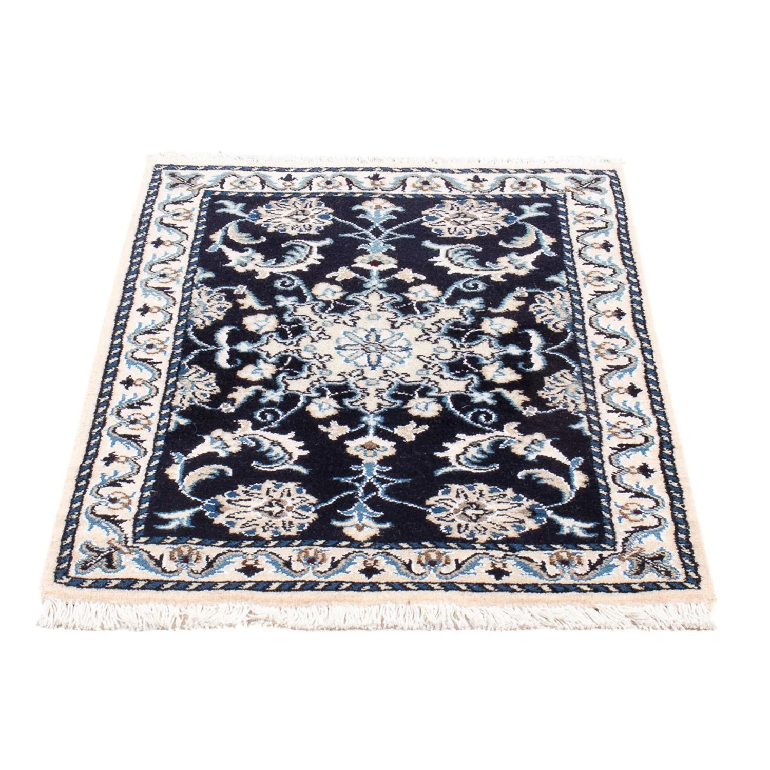 Perserteppich - Nain - Royal - 90 x 60 cm - dunkelblau - Image 4