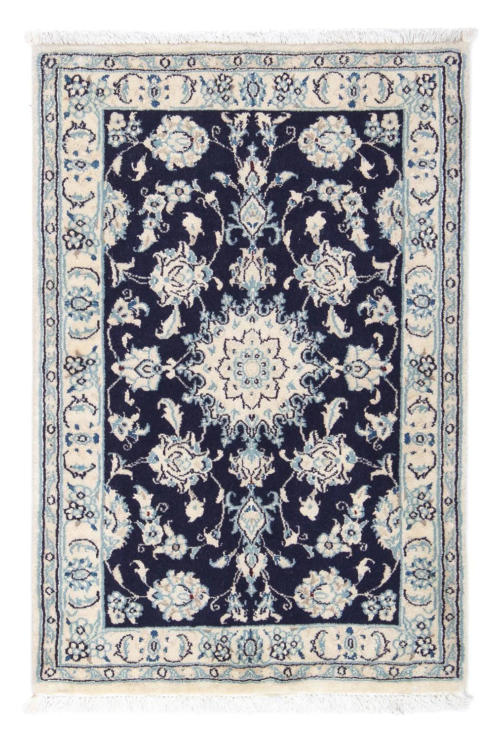 Perserteppich - Nain - Royal 90 x 60 cm - dunkelblau