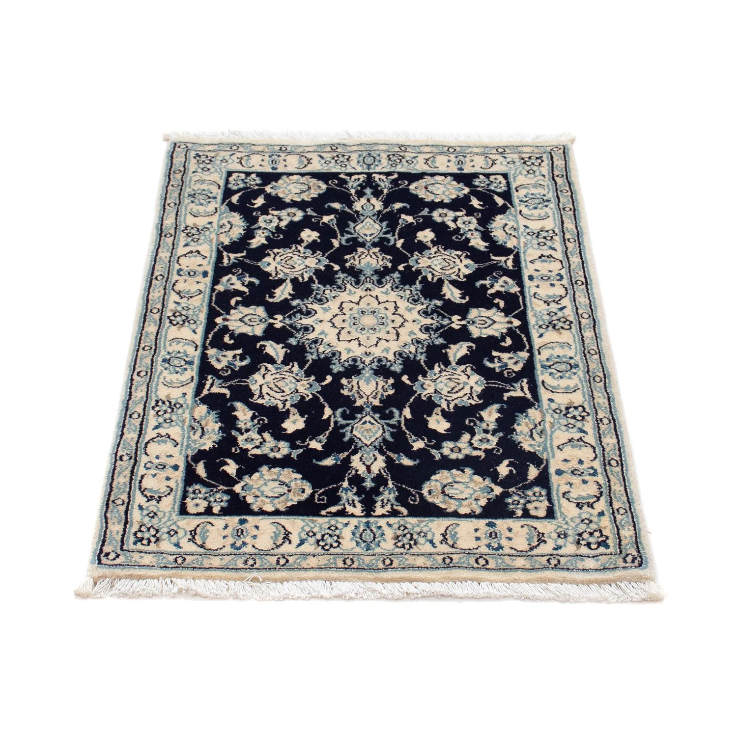Perserteppich - Nain - Royal 90 x 60 cm - dunkelblau - Image 5