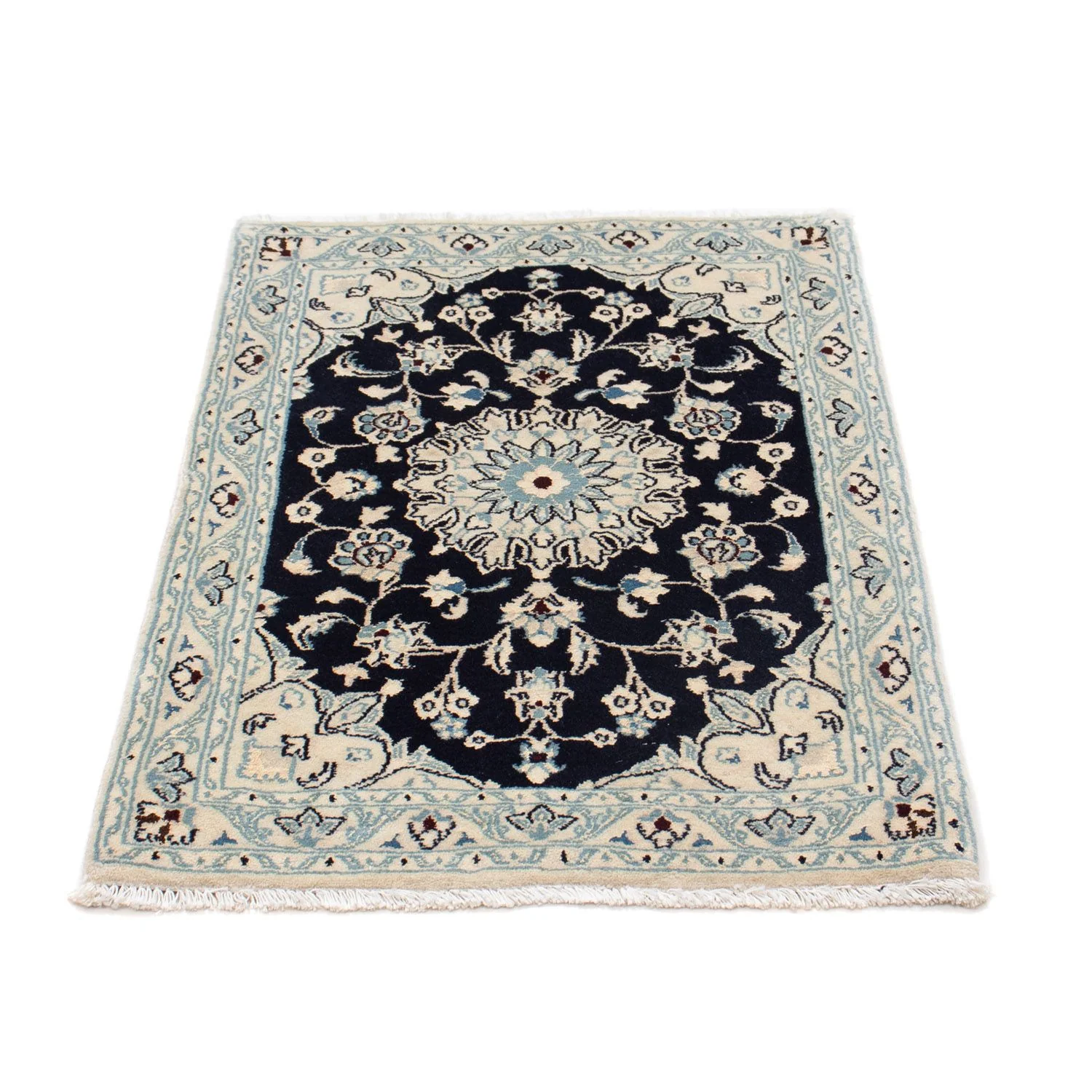 Perserteppich - Nain - Royal 90 x 60 cm - dunkelblau - Image 5
