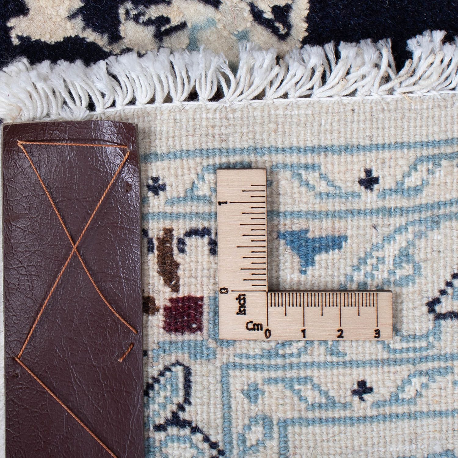 Perserteppich - Nain - Royal 90 x 60 cm - dunkelblau - Image 6
