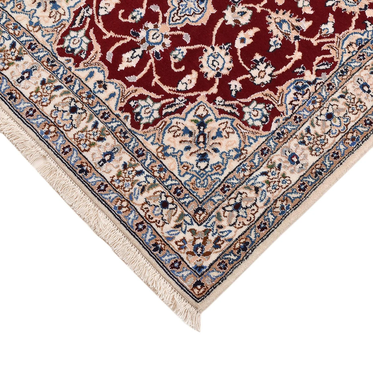 Perserteppich - Nain - Royal - 94 x 63 cm - dunkelrot - Image 2