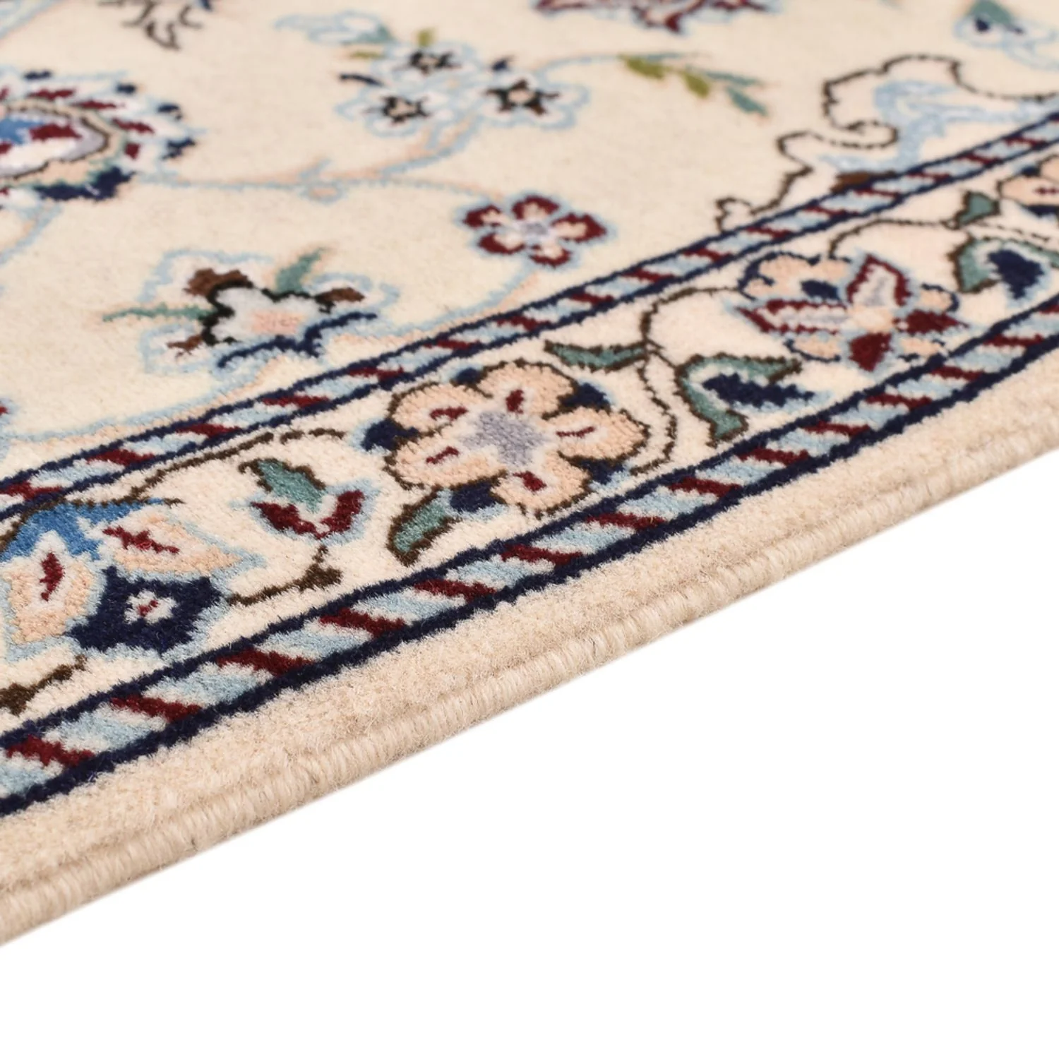 Perserteppich - Nain - Royal - 96 x 64 cm - hellgrau - Image 3