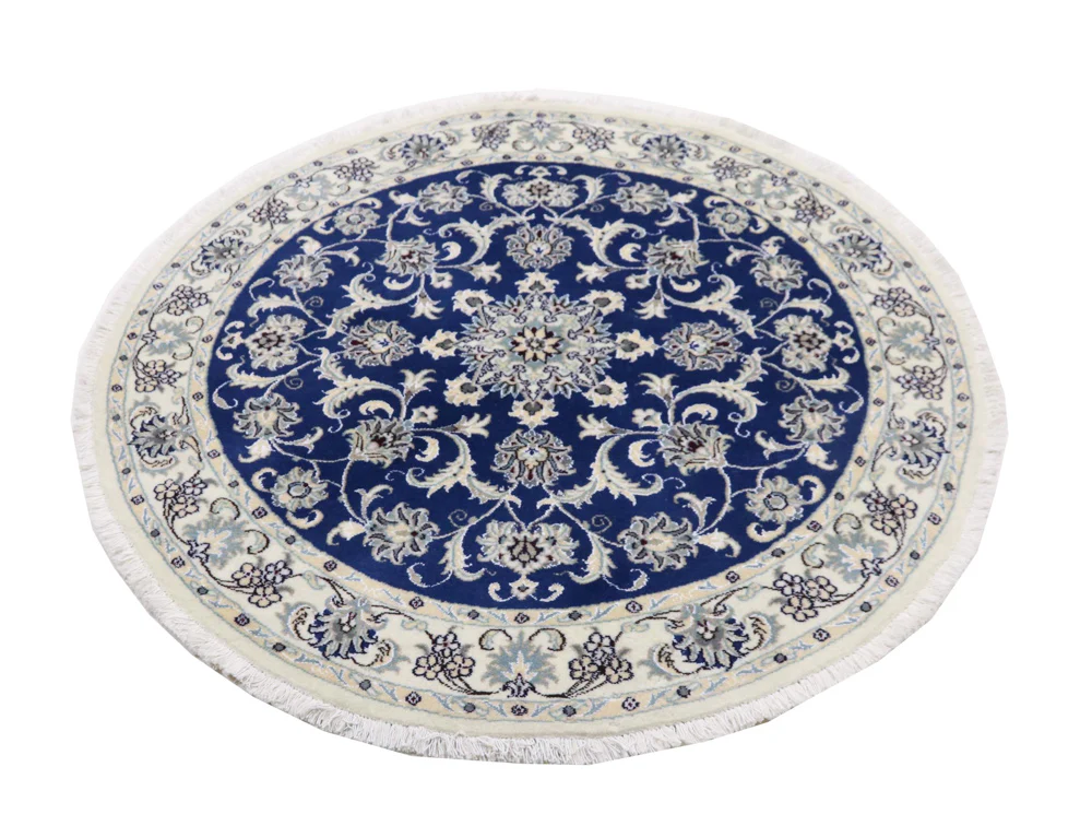 Perserteppich - Nain rund  - 150 x 150 cm - blau - Image 3