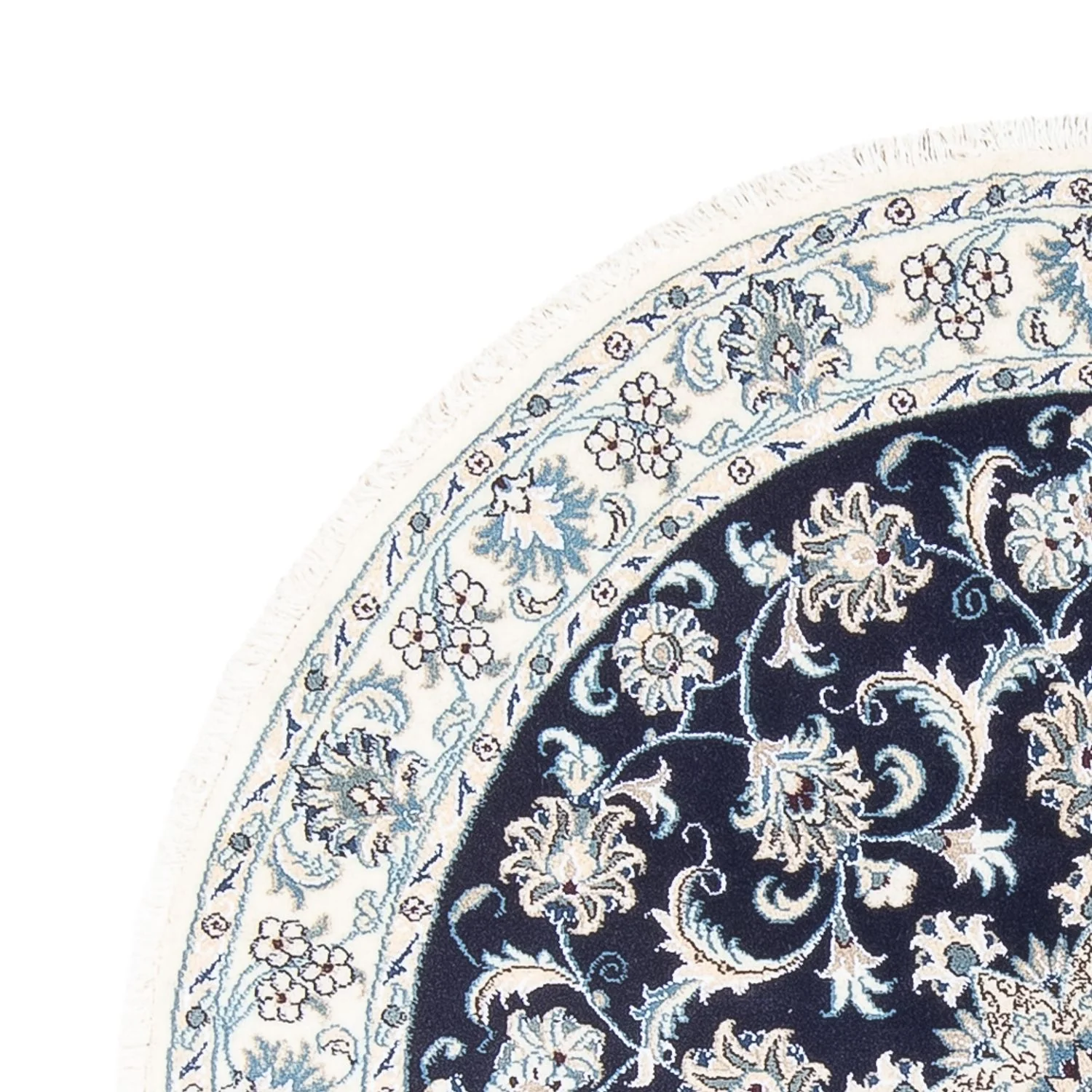 Perserteppich - Nain rund - 150 x 150 cm - dunkelblau - Image 14