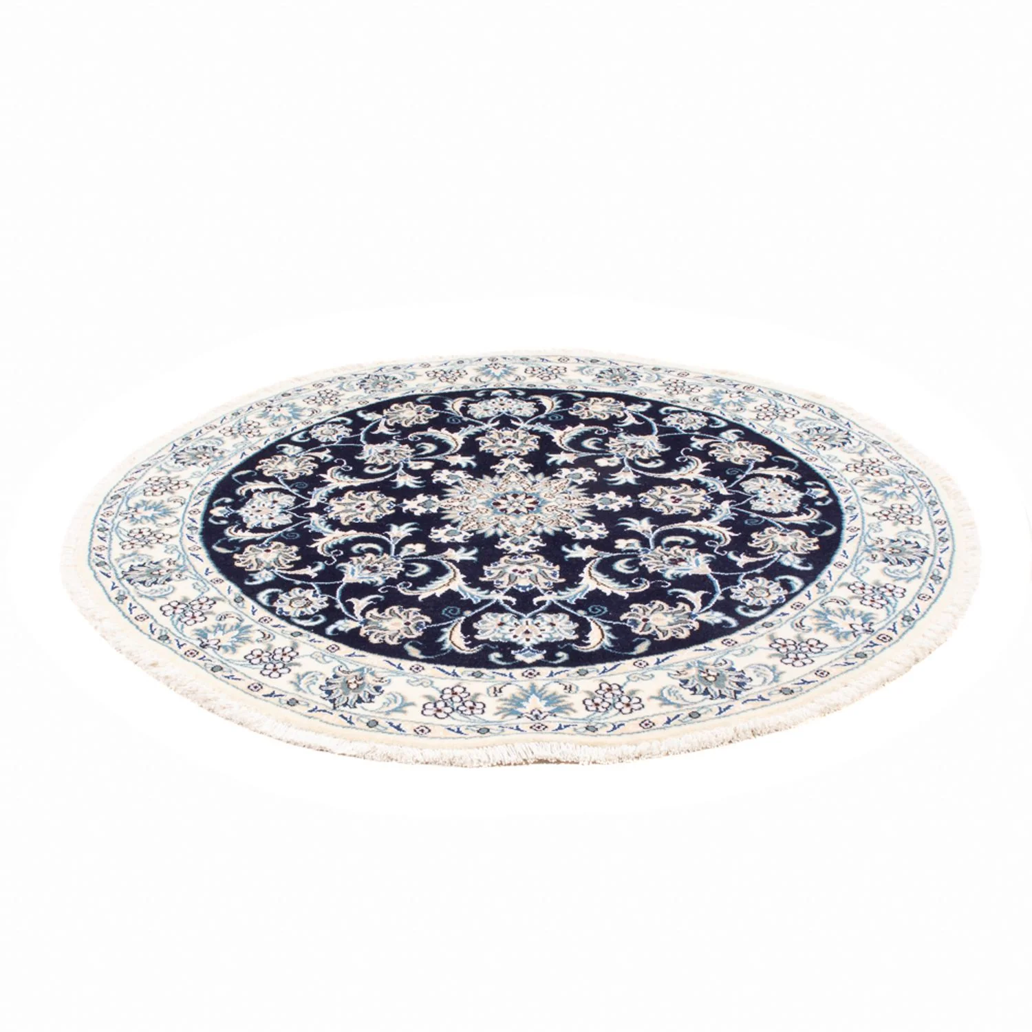 Perserteppich - Nain rund - 150 x 150 cm - dunkelblau - Image 15