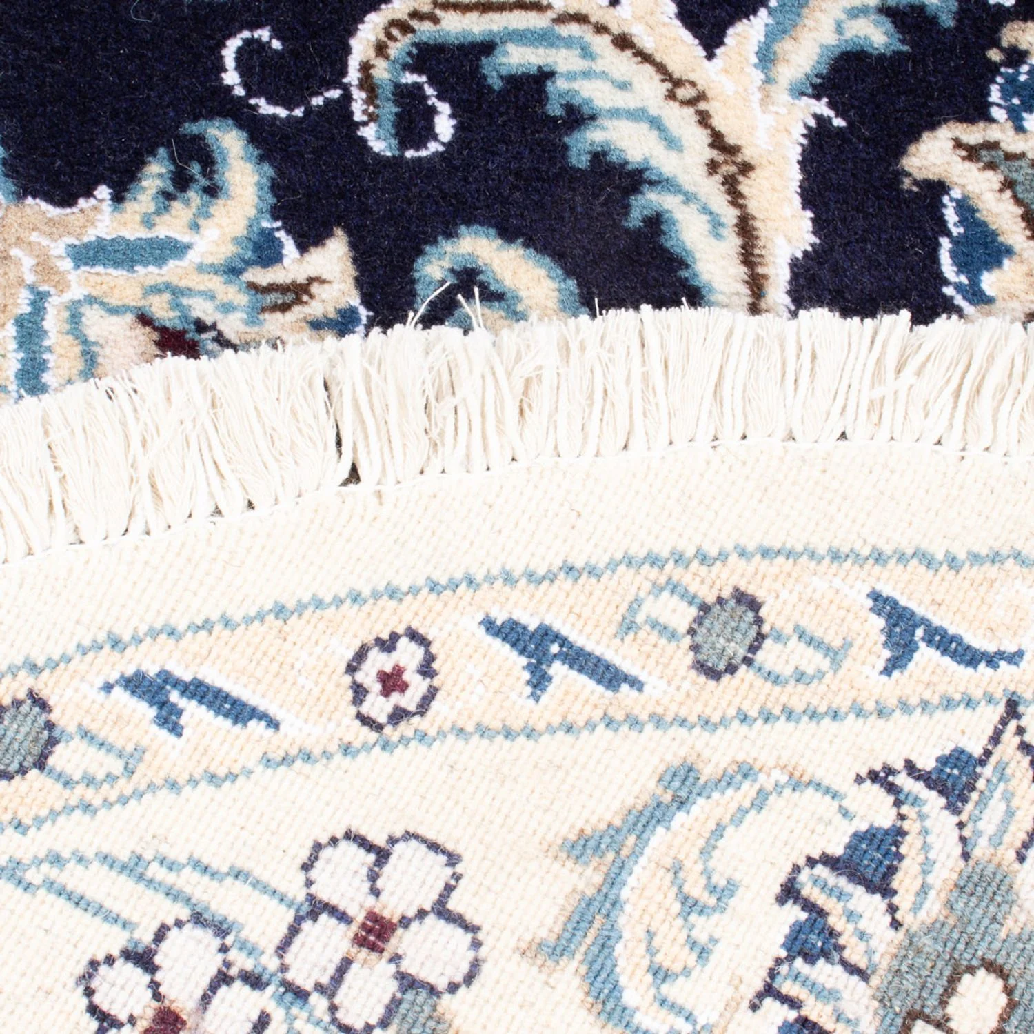 Perserteppich - Nain rund - 150 x 150 cm - dunkelblau - Image 16