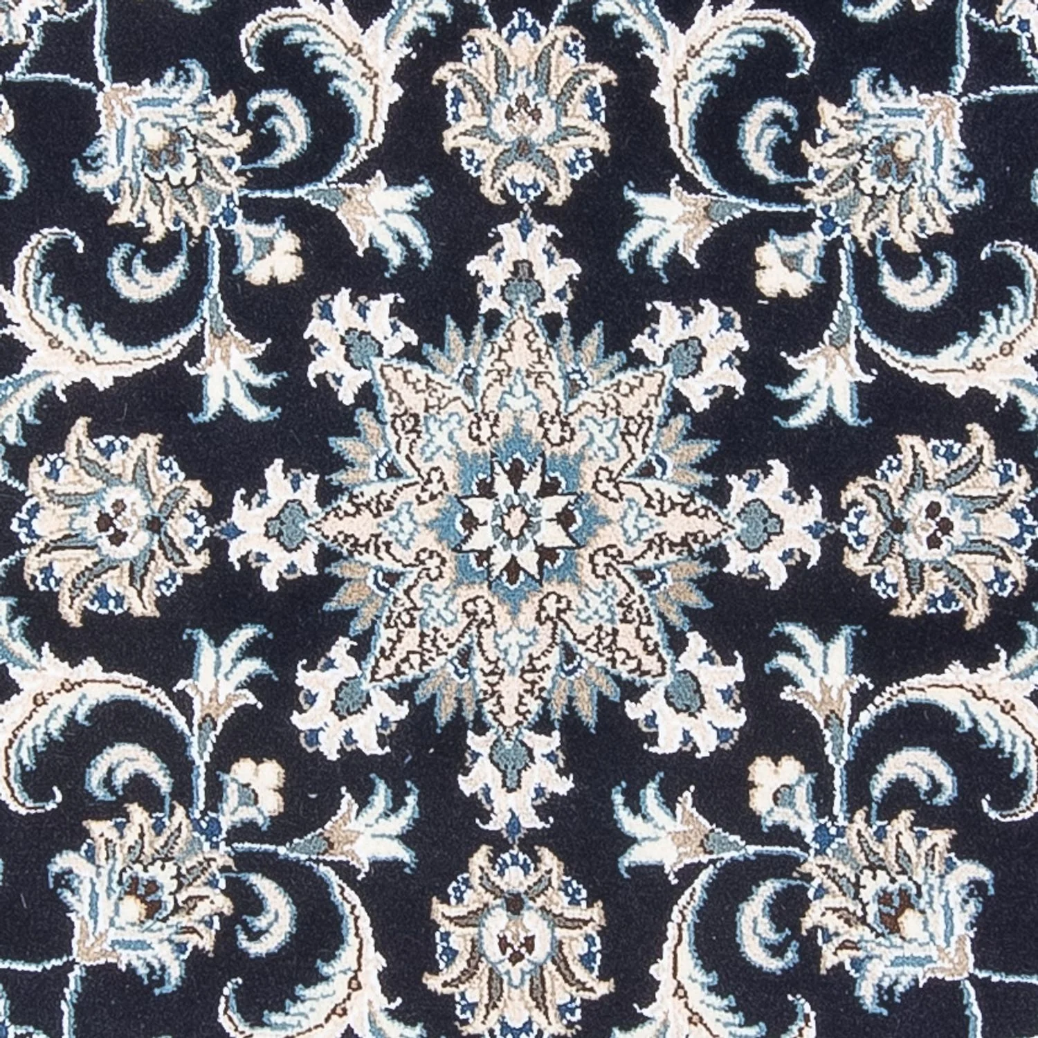 Perserteppich - Nain rund - 150 x 150 cm - dunkelblau - Image 19