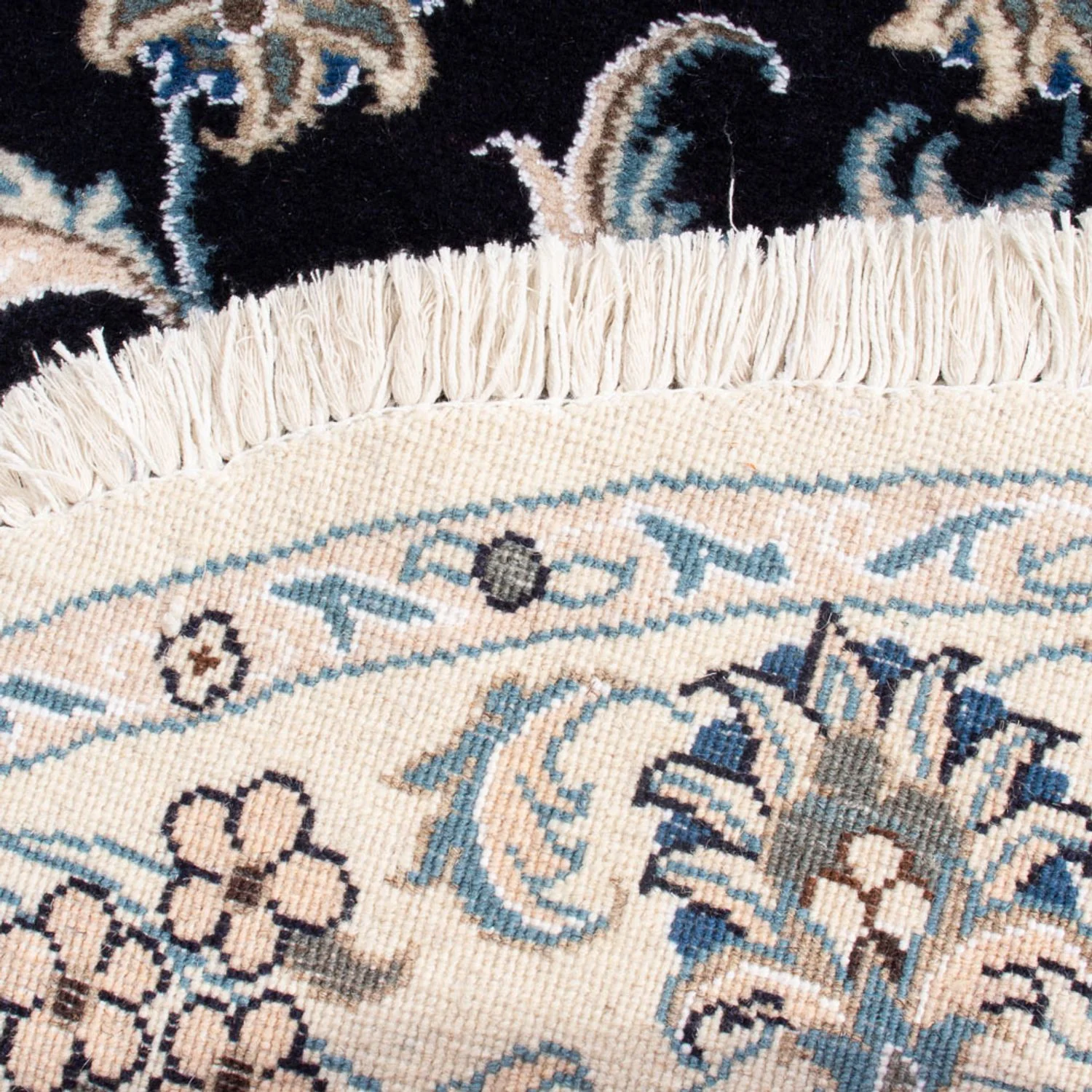 Perserteppich - Nain rund - 150 x 150 cm - dunkelblau - Image 21