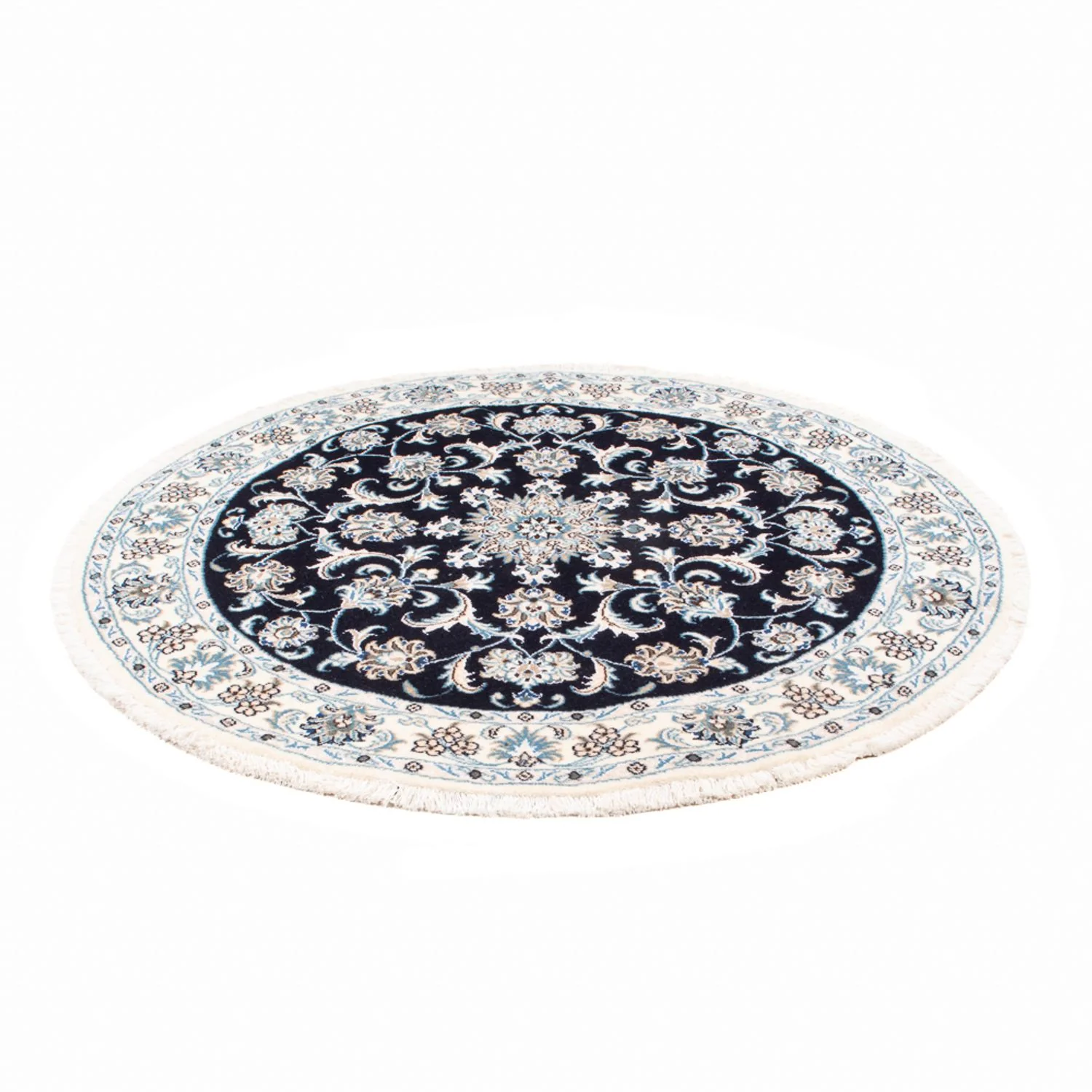 Perserteppich - Nain rund - 150 x 150 cm - dunkelblau - Image 22