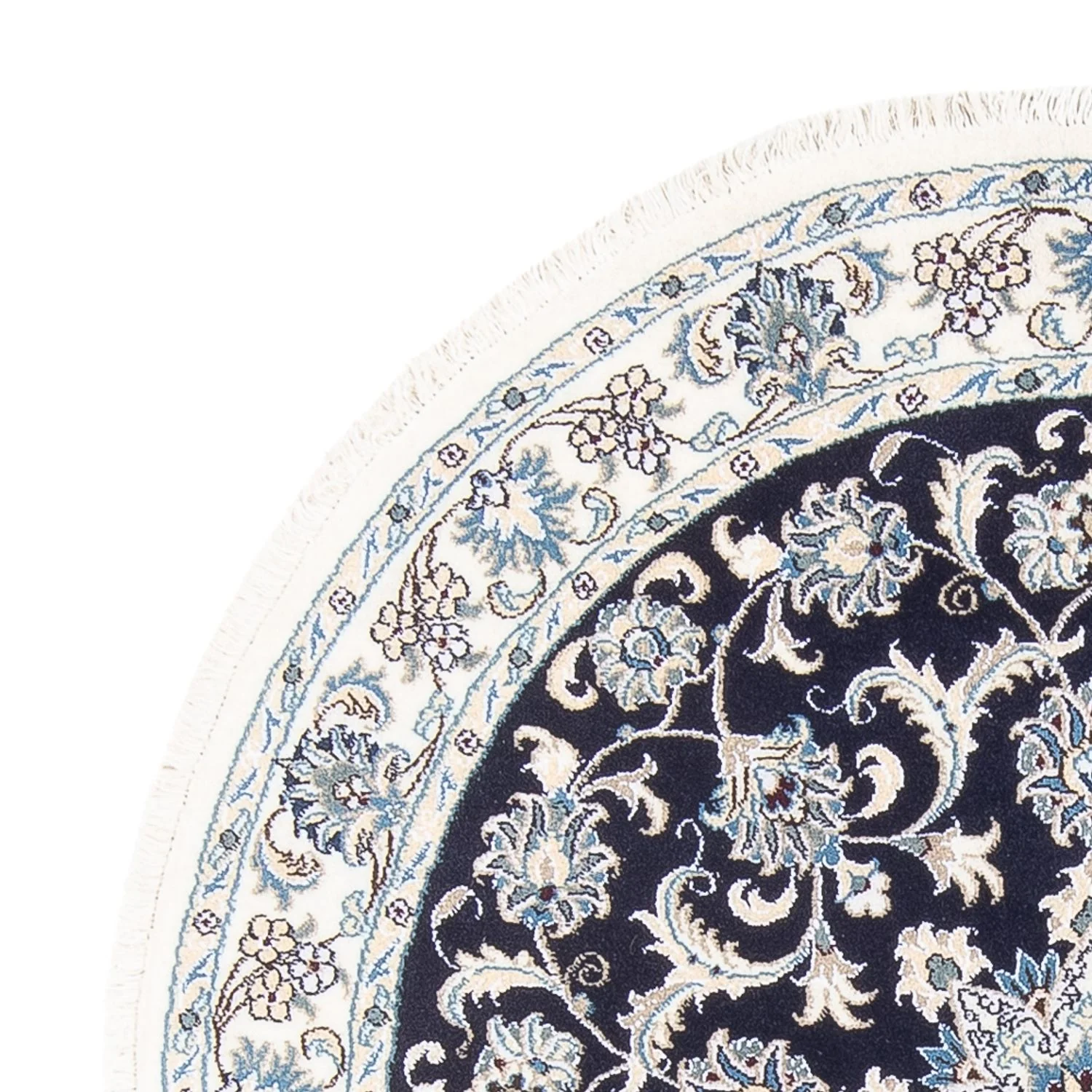 Perserteppich - Nain rund - 150 x 150 cm - dunkelblau - Image 3