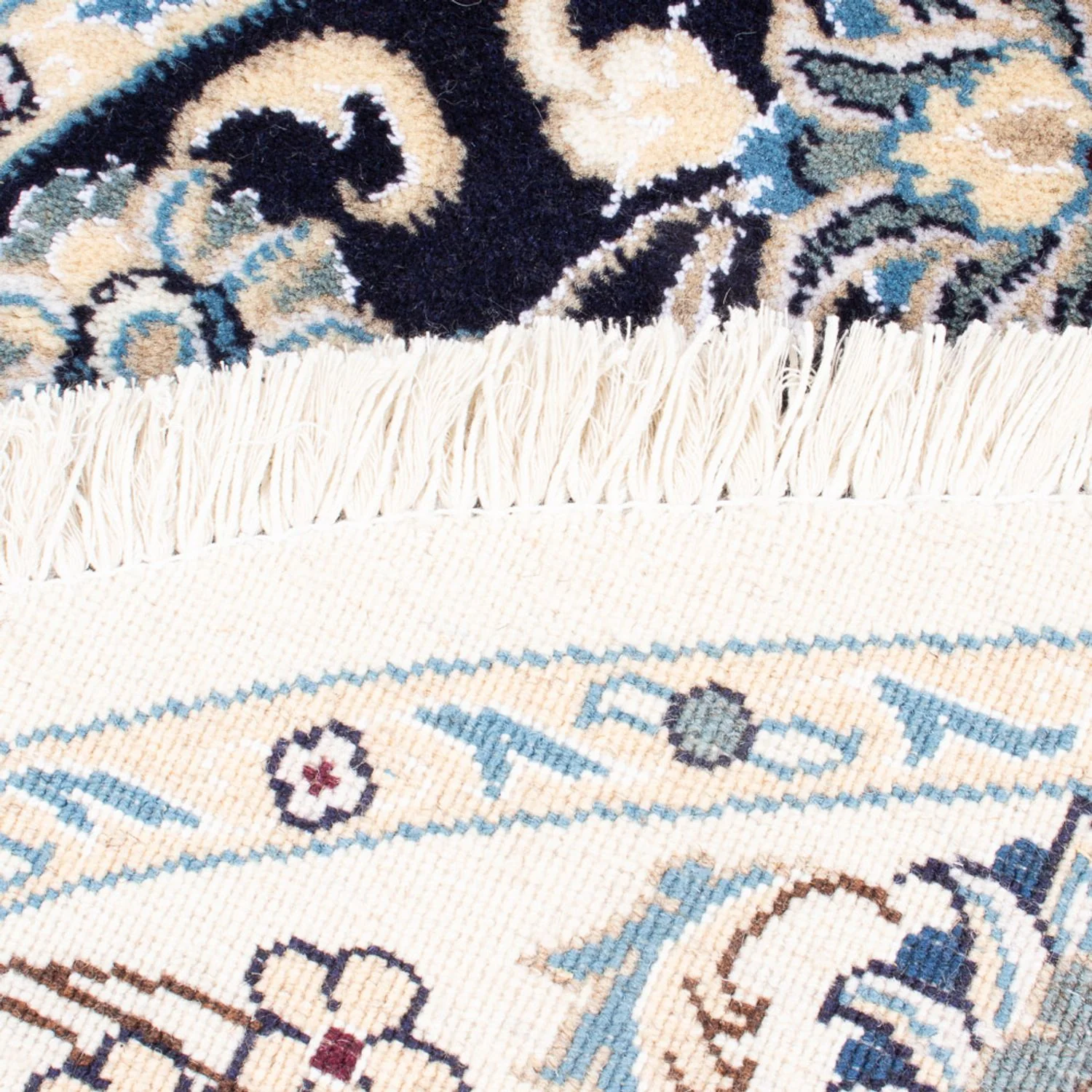 Perserteppich - Nain rund - 150 x 150 cm - dunkelblau - Image 4
