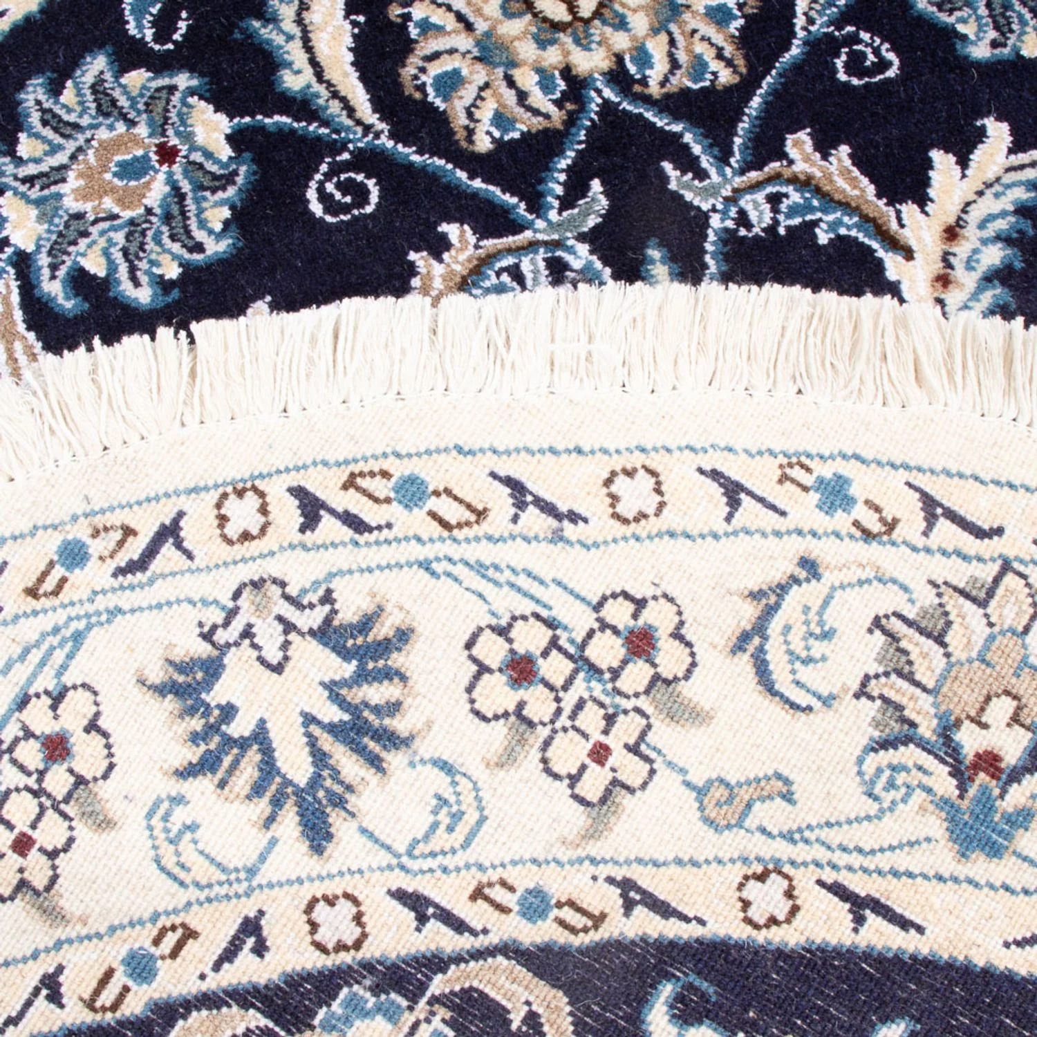 Perserteppich - Nain rund - 150 x 150 cm - dunkelblau - Image 9