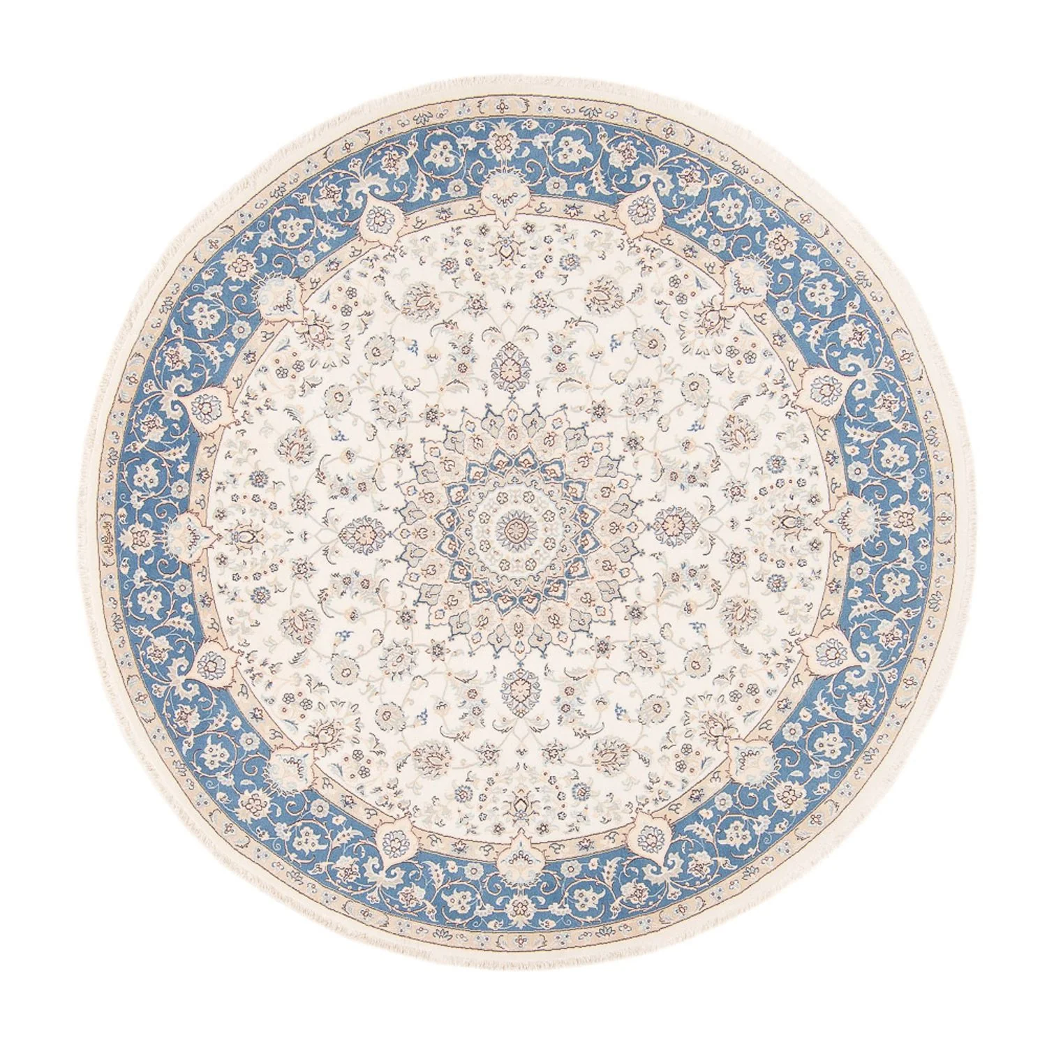 Perserteppich - Nain rund - 200 x 200 cm - creme