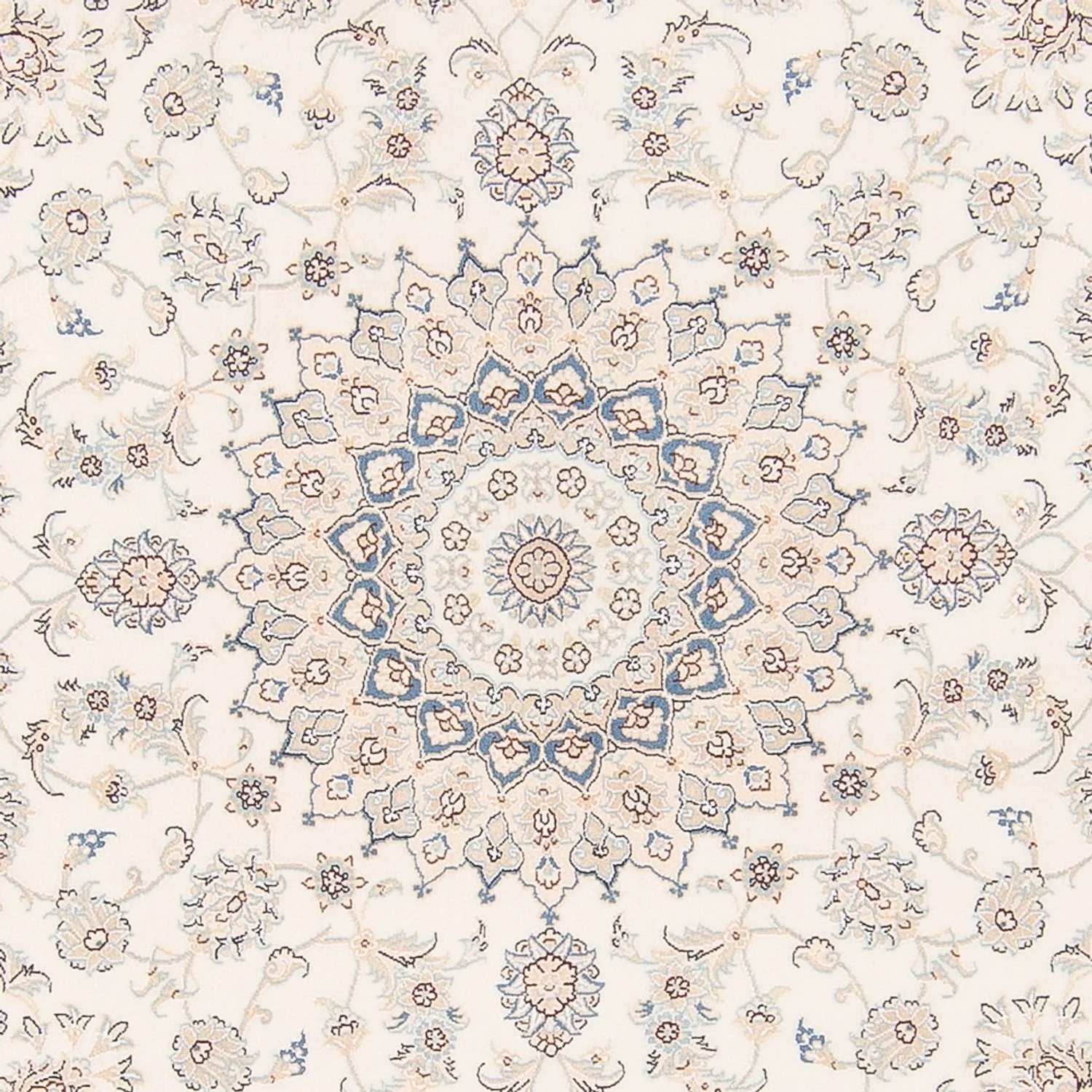 Perserteppich - Nain rund - 200 x 200 cm - creme - Image 2
