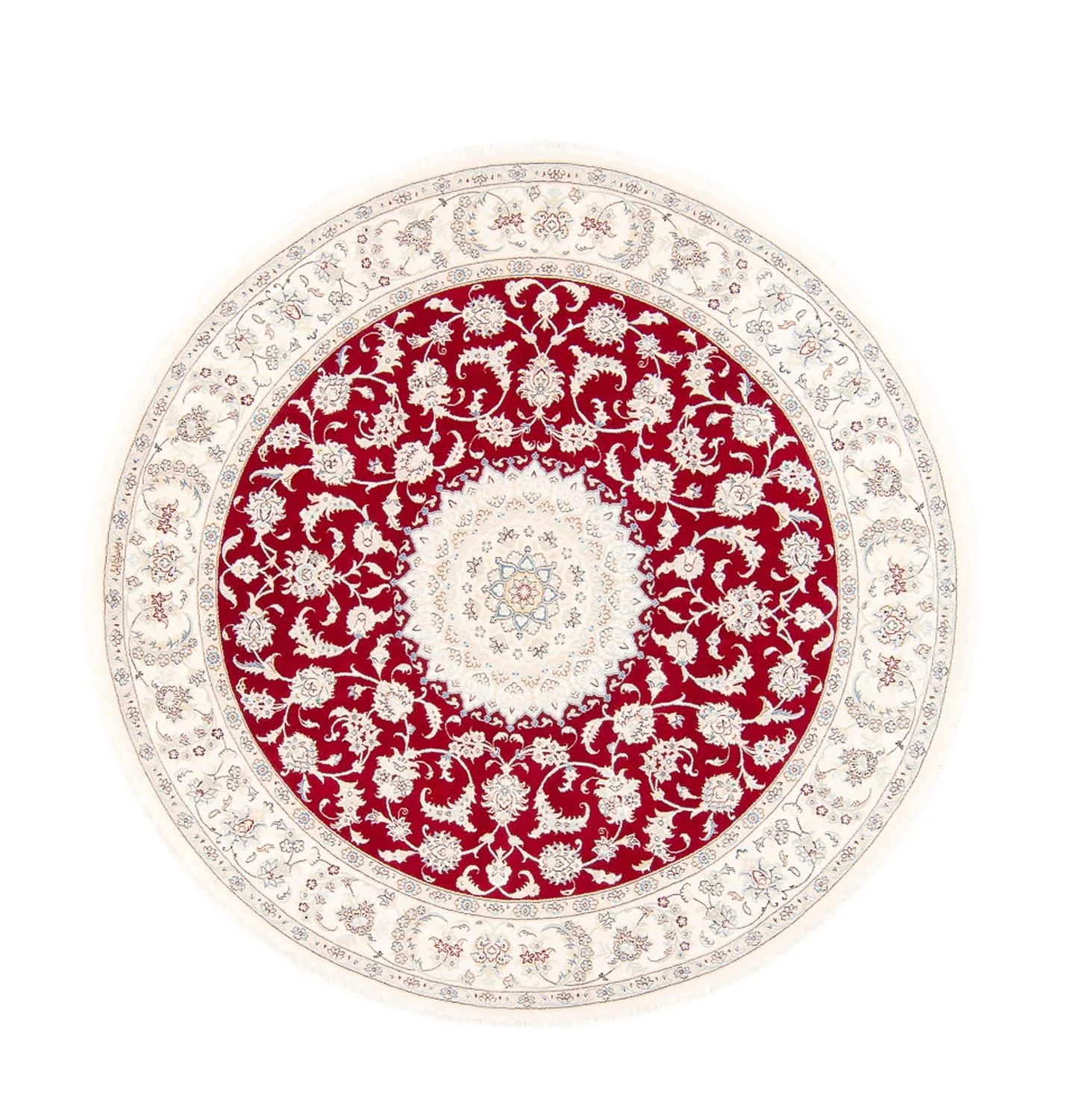 Perserteppich - Nain rund - 200 x 200 cm - rot - Image 12