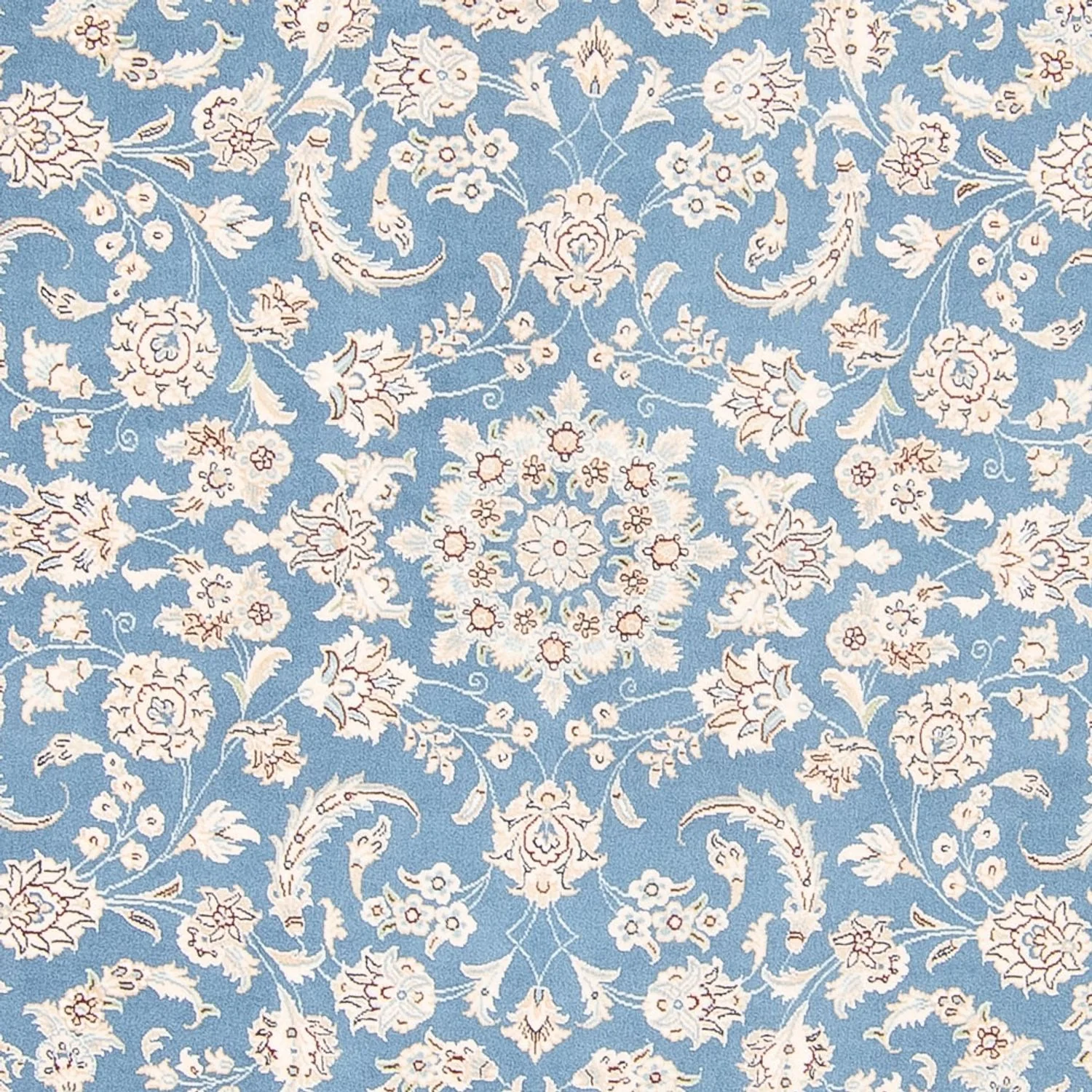Perserteppich - Nain rund - 212 x 203 cm - hellblau - Image 2