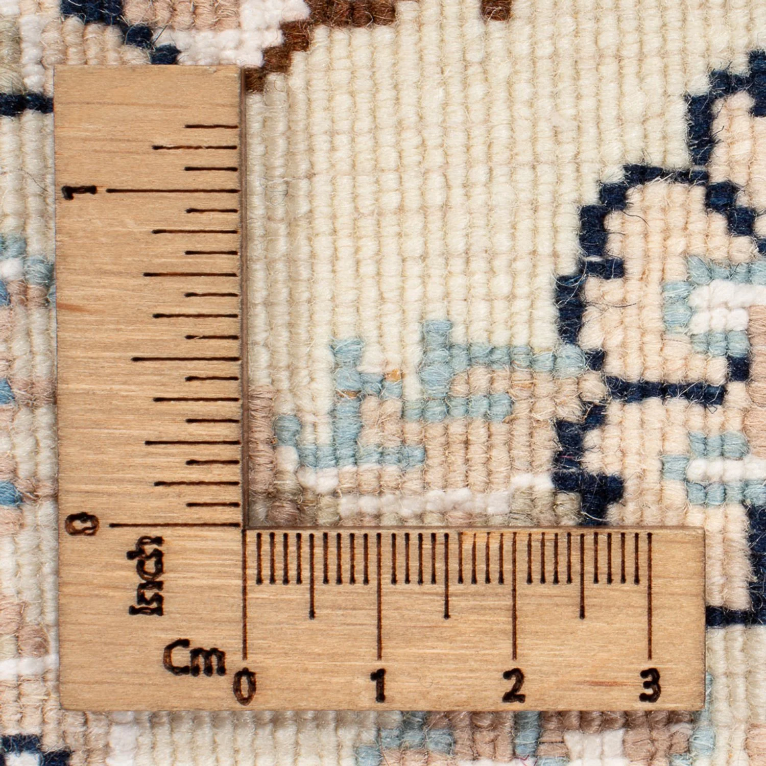 Perserteppich - Nain rund - 212 x 203 cm - hellblau - Image 6