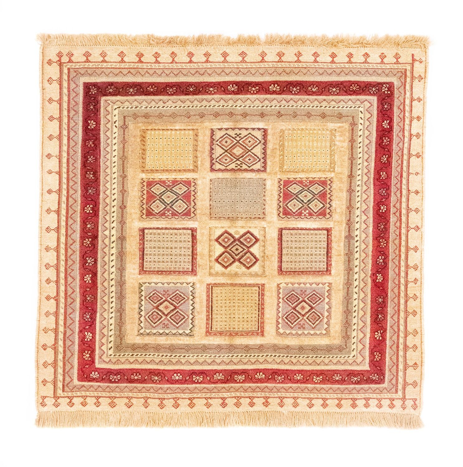 Perserteppich - Nomadic 102 x 96 cm - gold