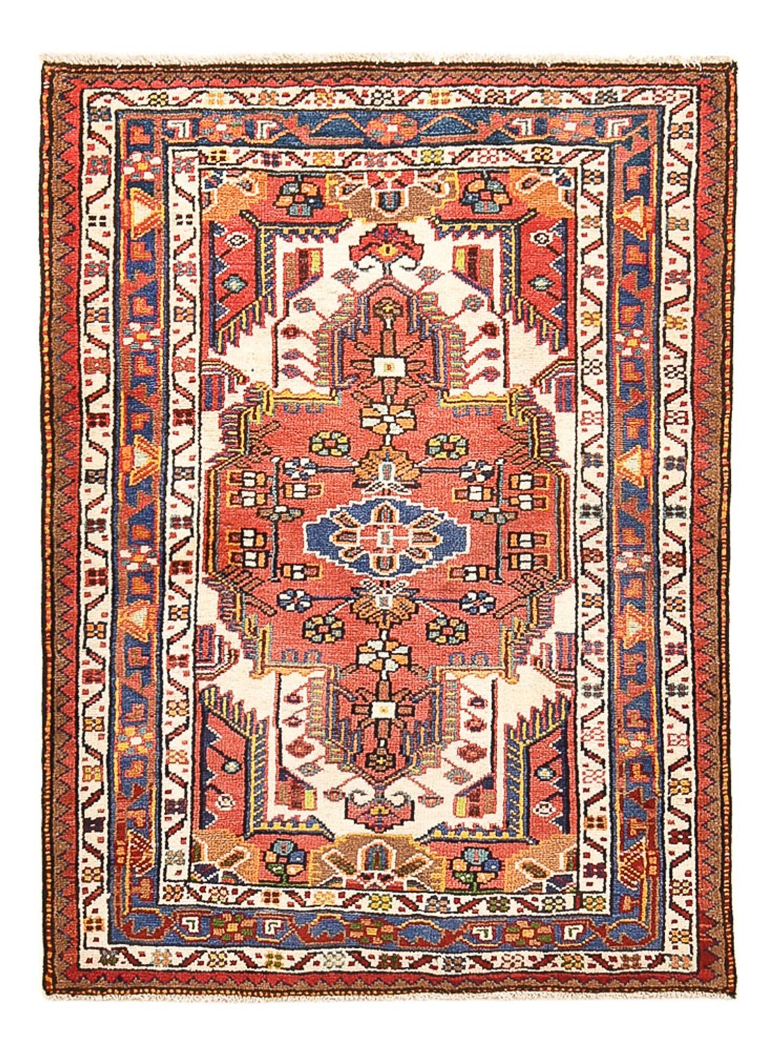 Perserteppich - Nomadic - 126 x 93 cm - mehrfarbig