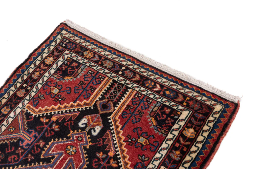 Perserteppich - Nomadic - 135 x 87 cm - dunkelrot - Image 4