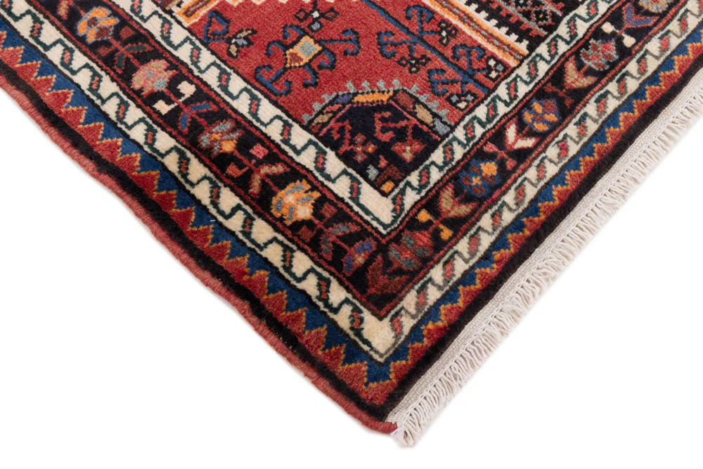 Perserteppich - Nomadic - 135 x 87 cm - dunkelrot - Image 6